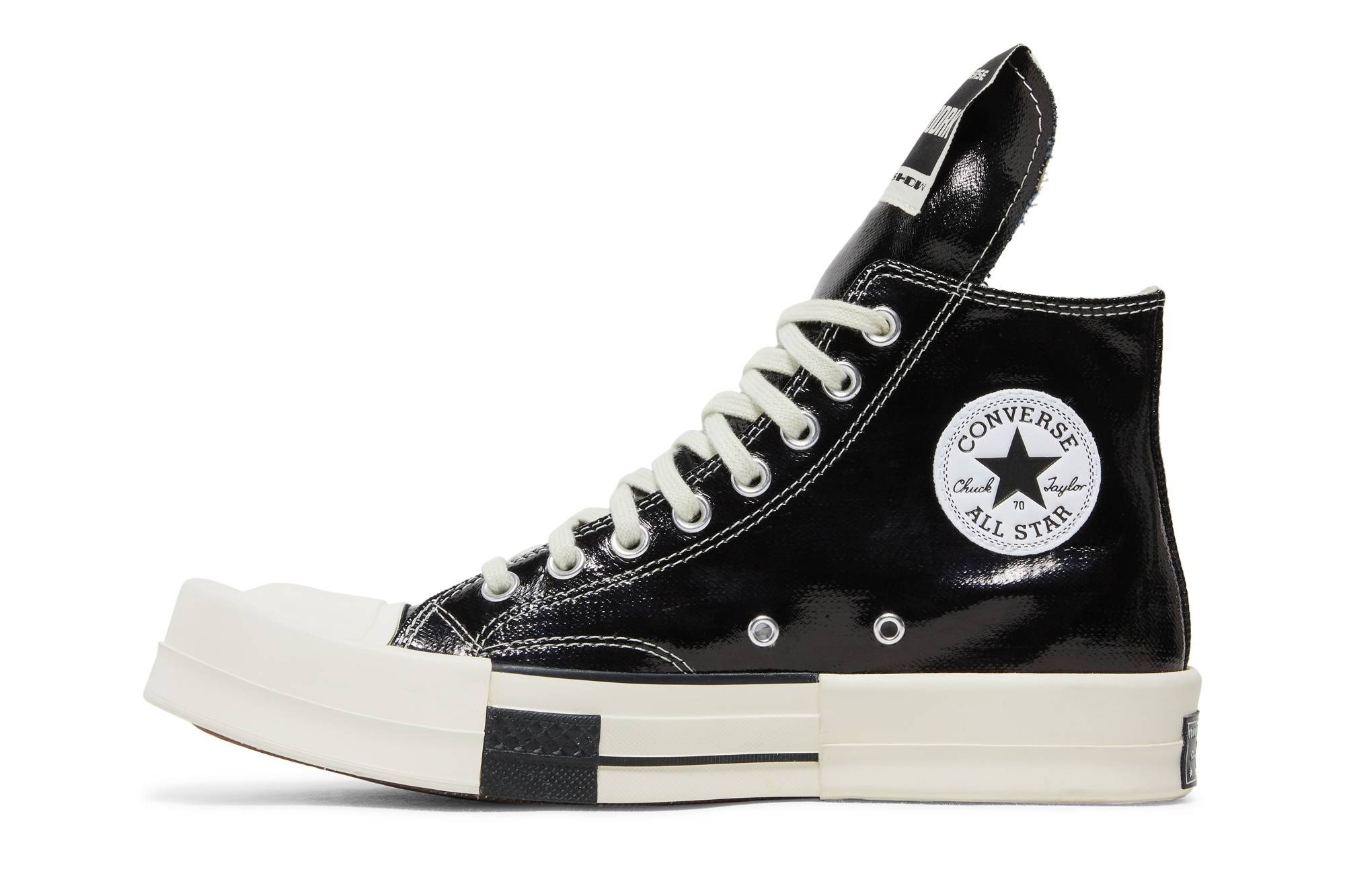Rick Owens x TURBODRK Chuck 70 High 'Black Lacquer' - 3