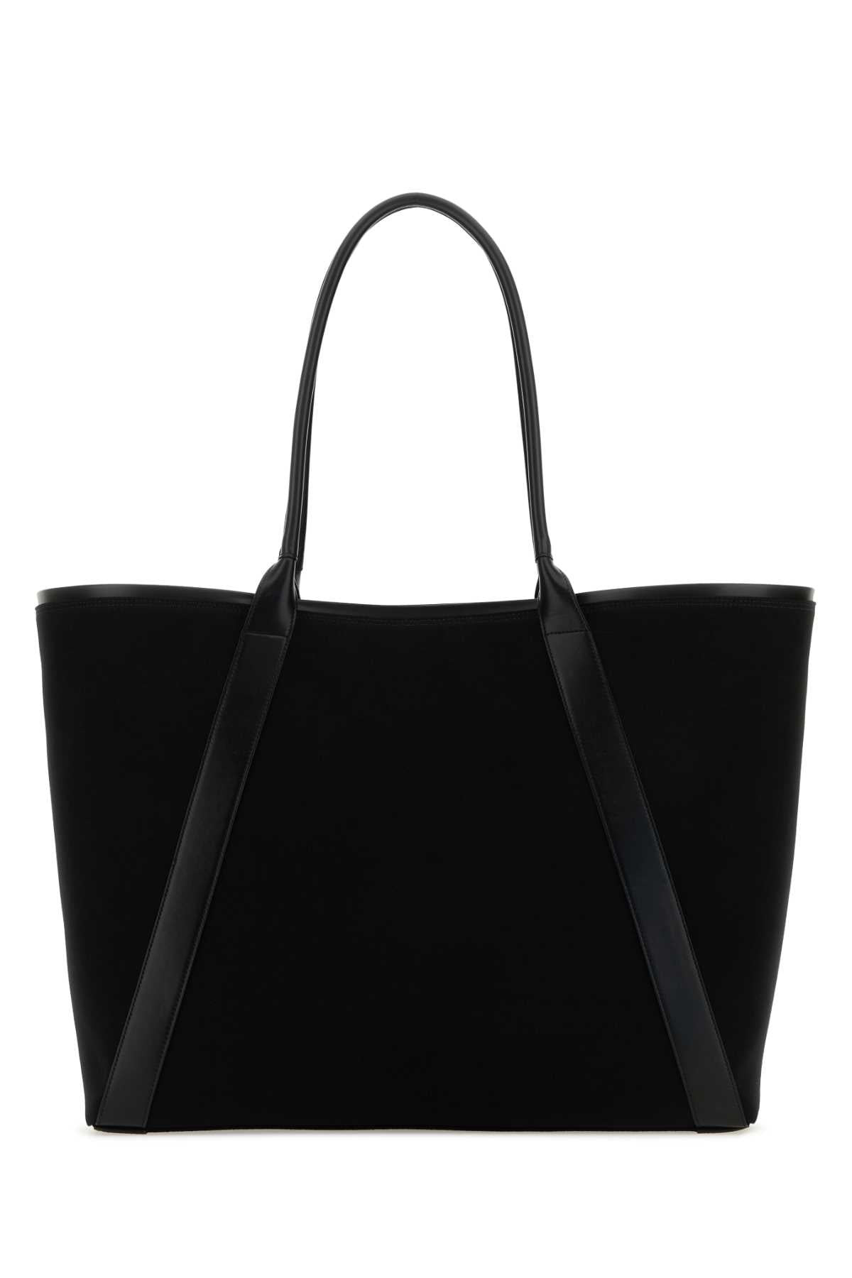 Saint Laurent Men Black Canvas Rive Gauche Shopping Bag - 3