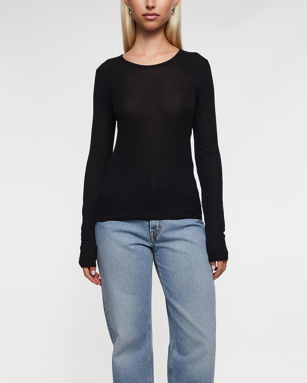 Top Lyocell Long Sleeve Black - 2