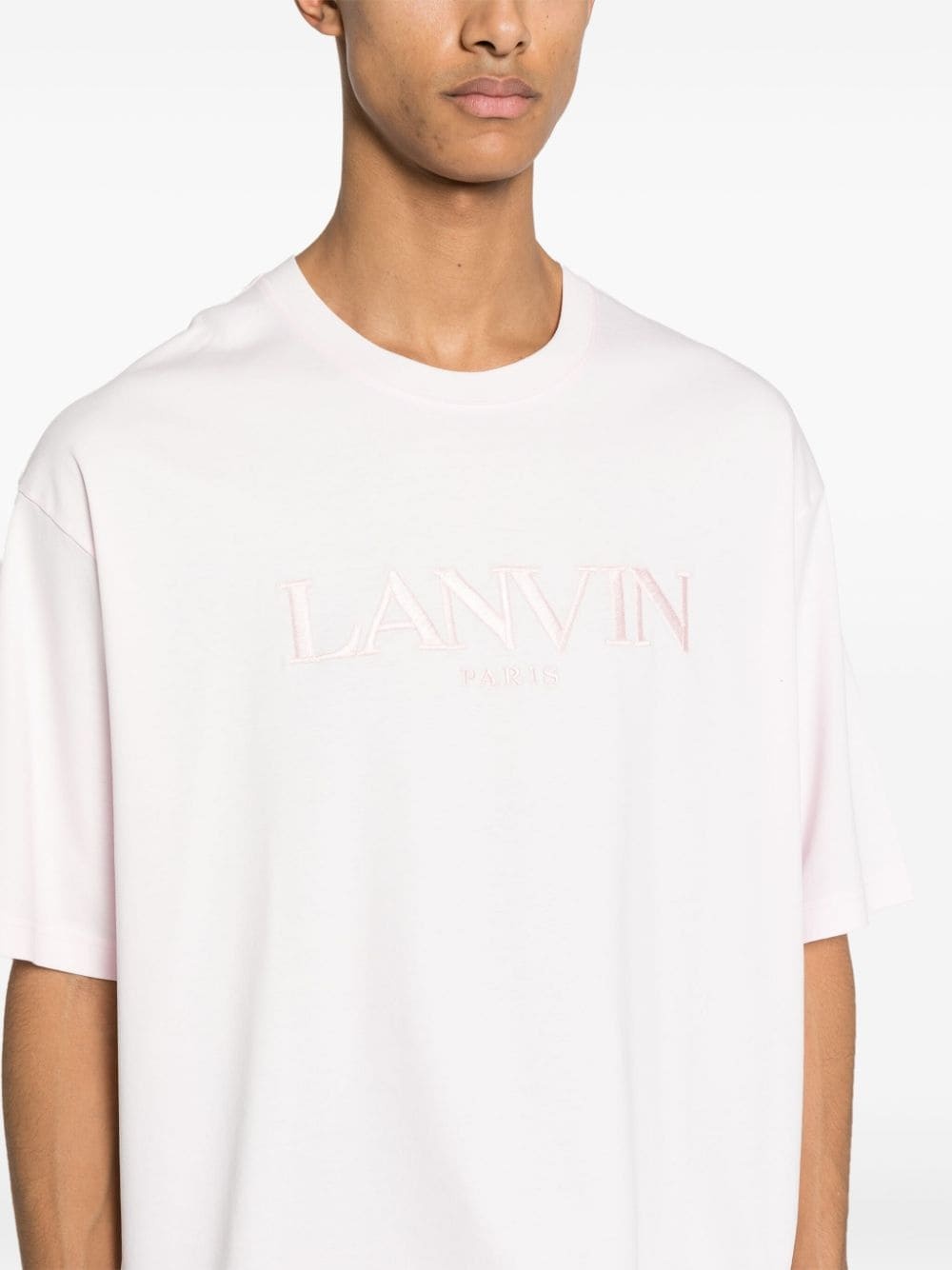 logo-embroidered cotton T-shirt - 5