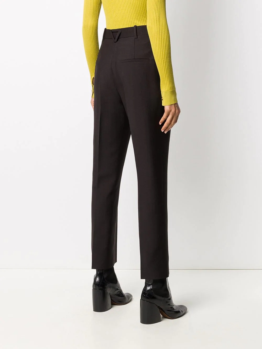 high-waisted tapered trousers - 4