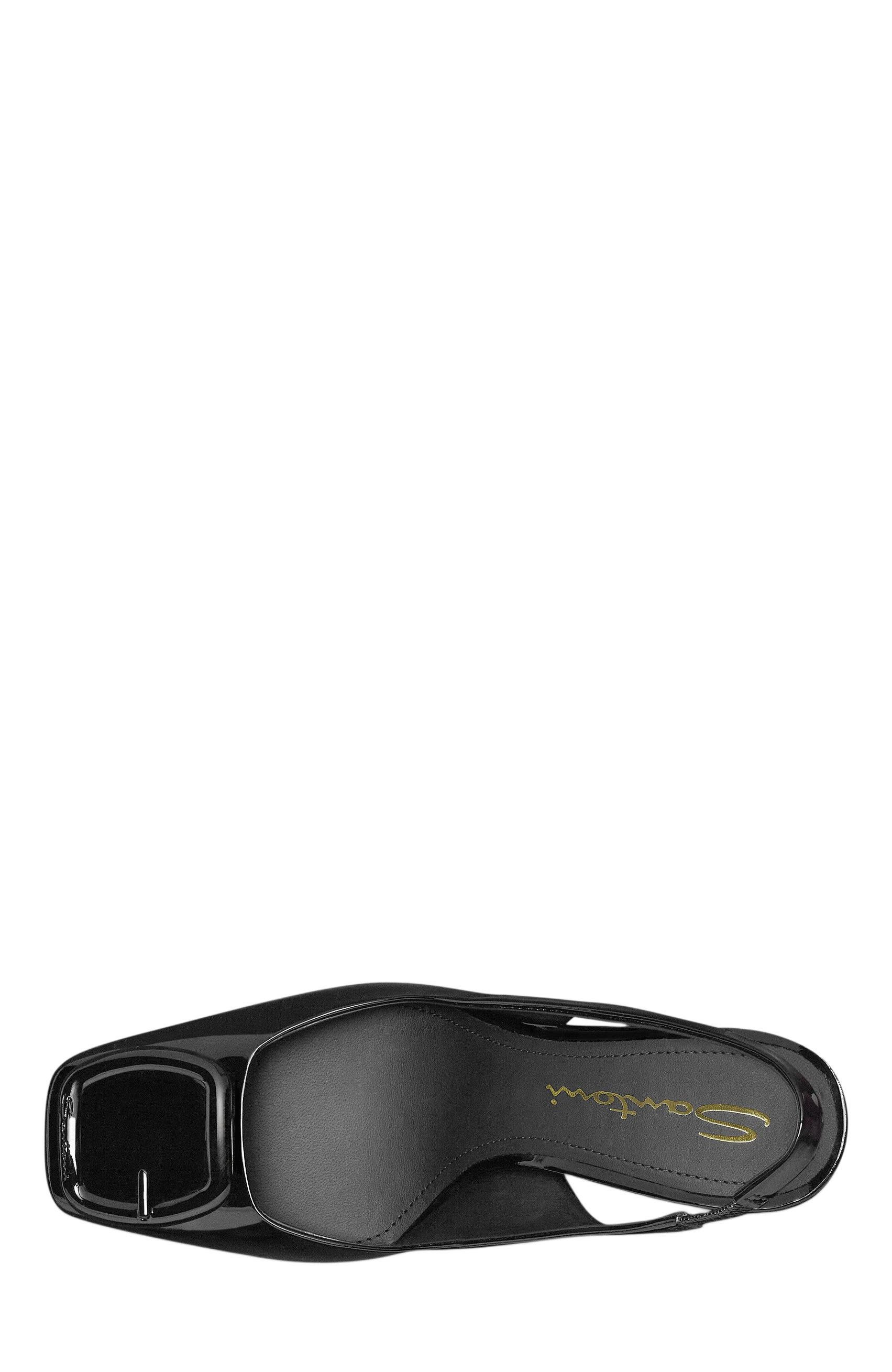 Santoni Women's patent leather high-heel slingback in Black at Nordstrom - 3