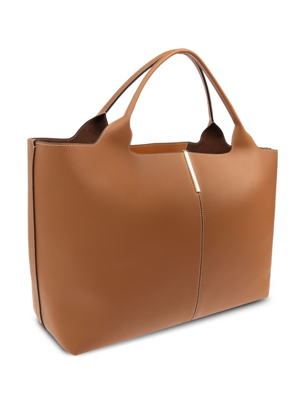 medium leather tote bag - 4