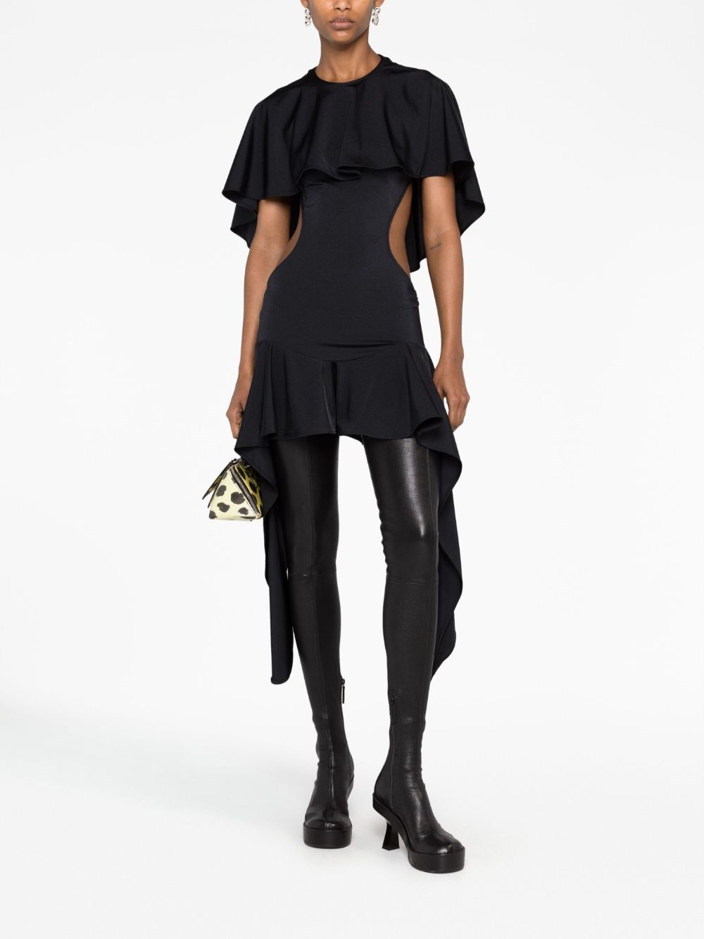 Airi cape-effect cut-out minidress - 2
