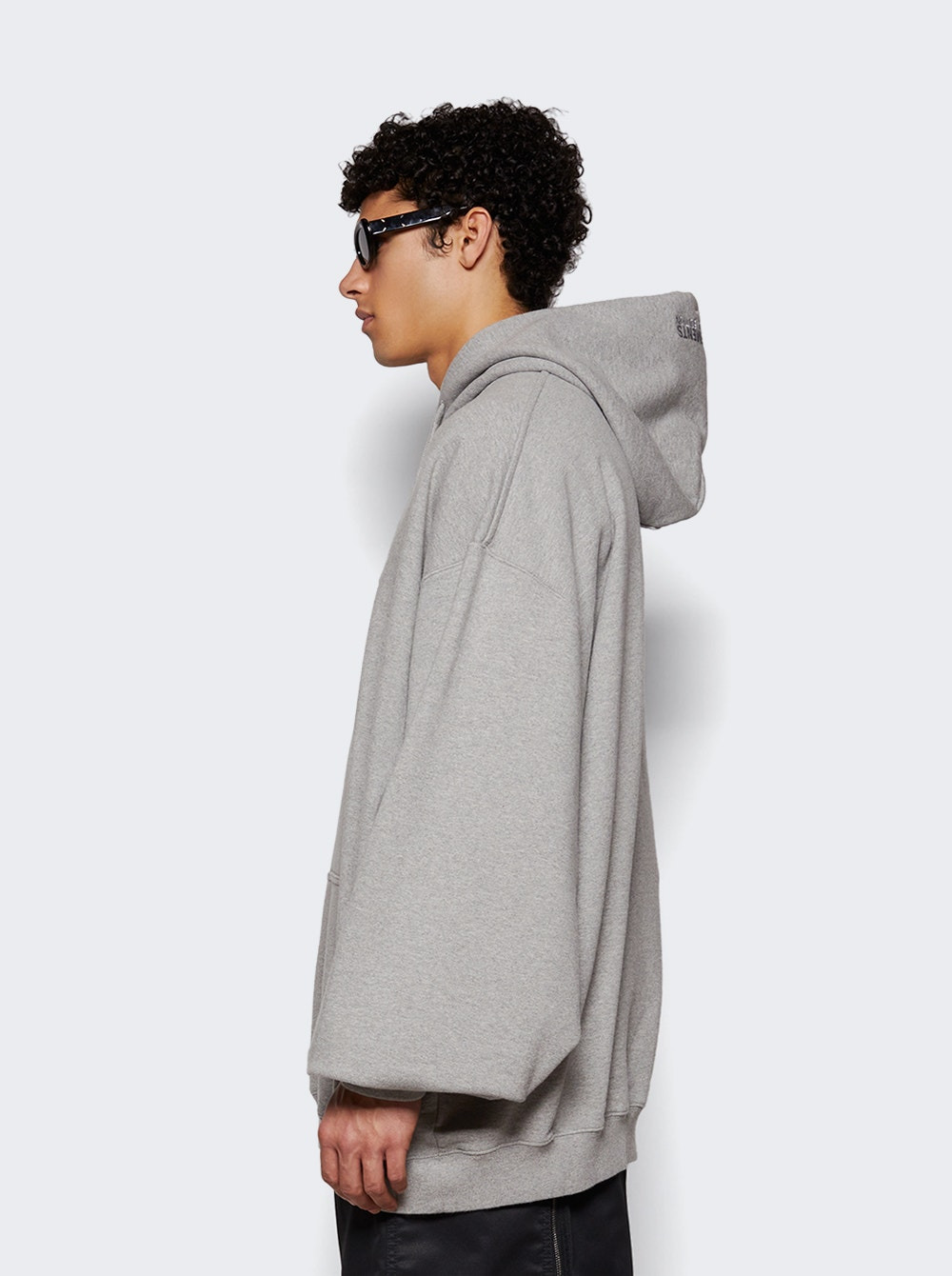 I'm Retired Oversized Hoodie Grey Melange - 4