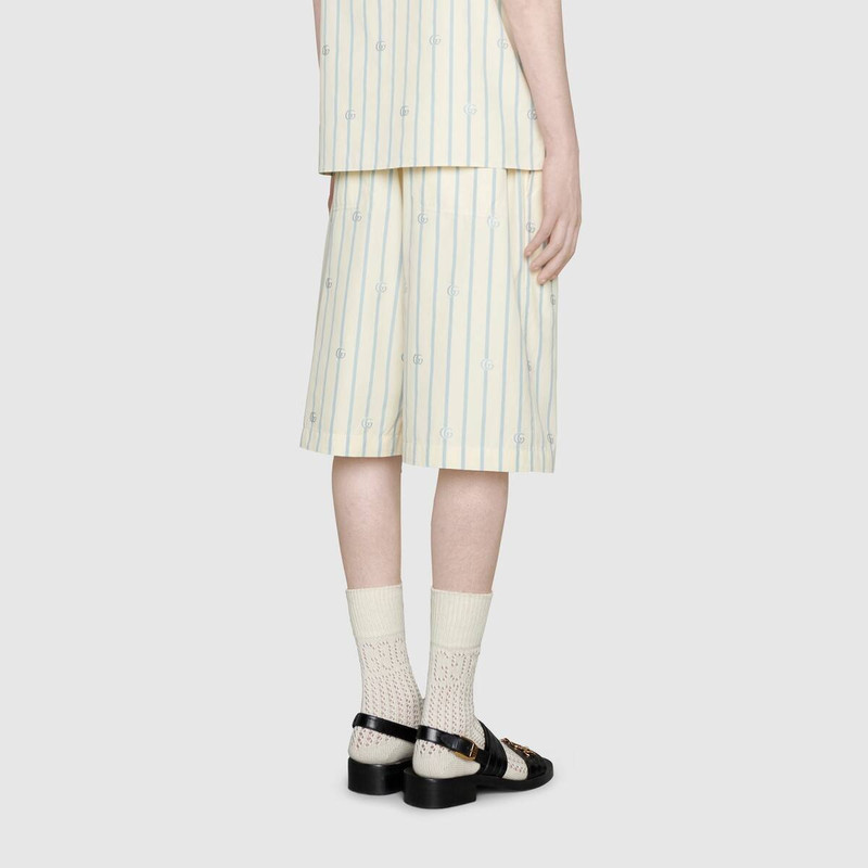 Double G stripe cotton shorts 4