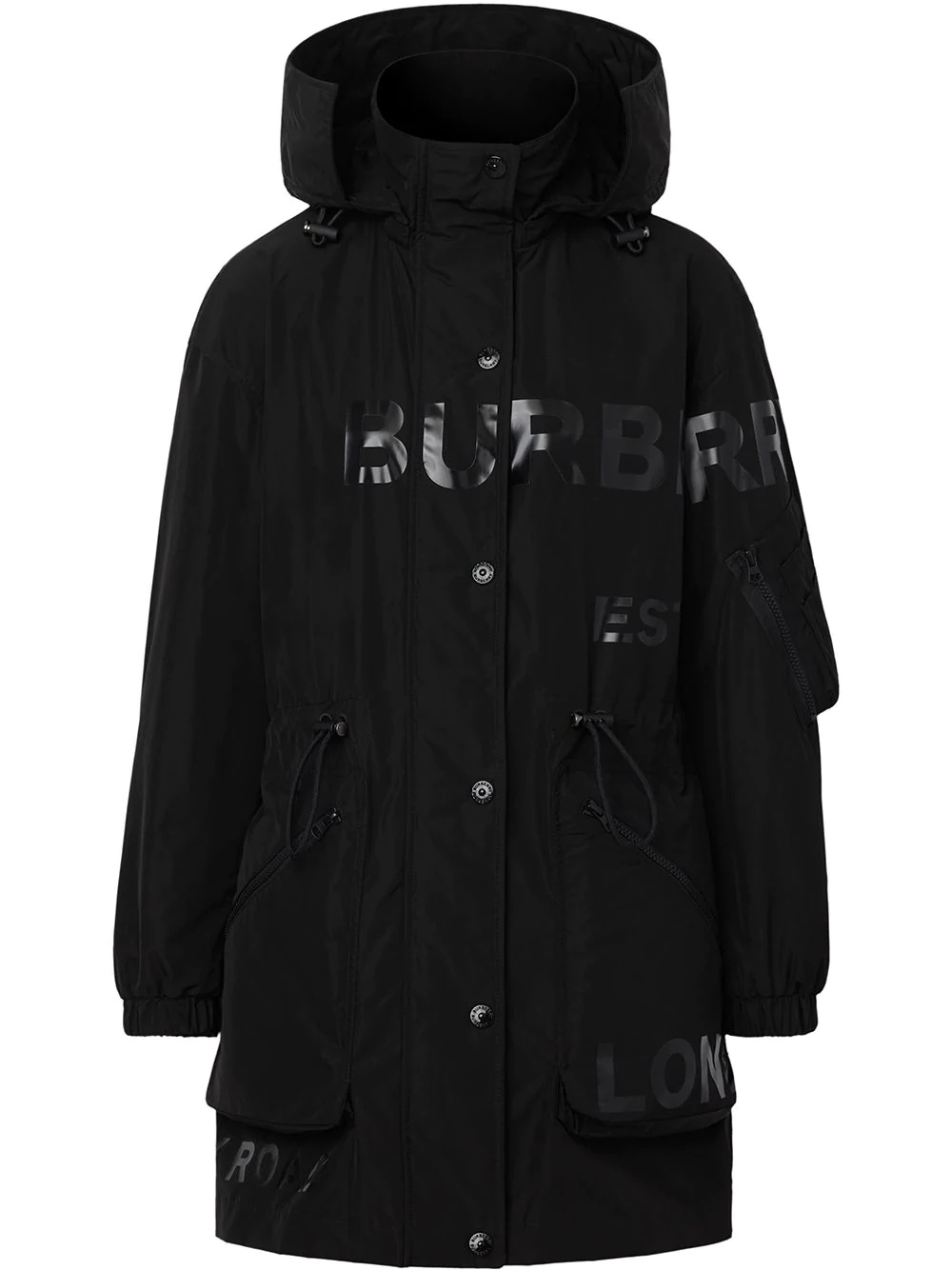 logo print raincoat - 1