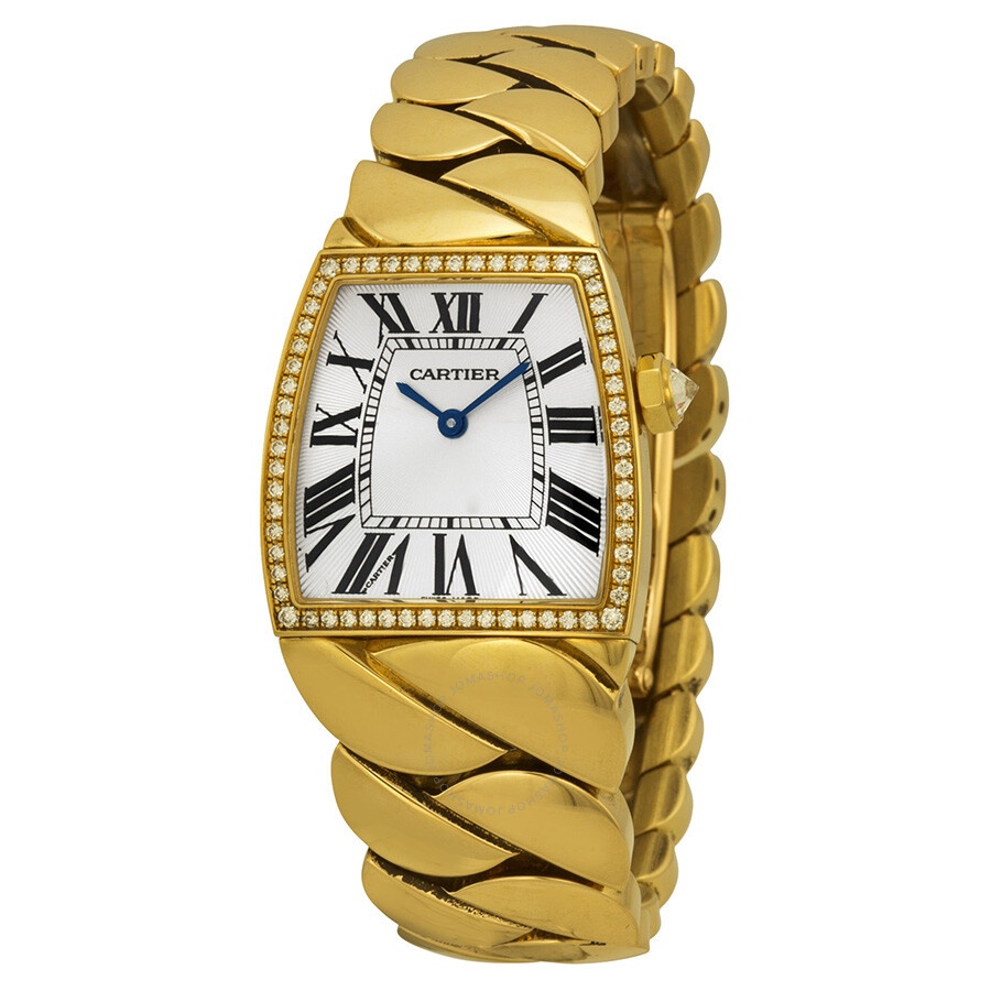 Pre-owned Cartier La Dona De Cartier Diamond Silver Guilloche Dial Ladies Watch WE60020H - 1