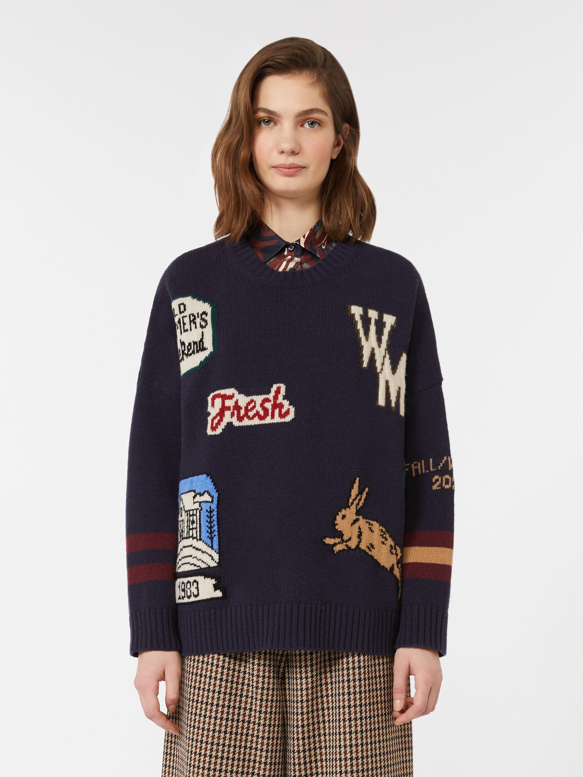 PAVIDI Wool knit oversized jumper - 3