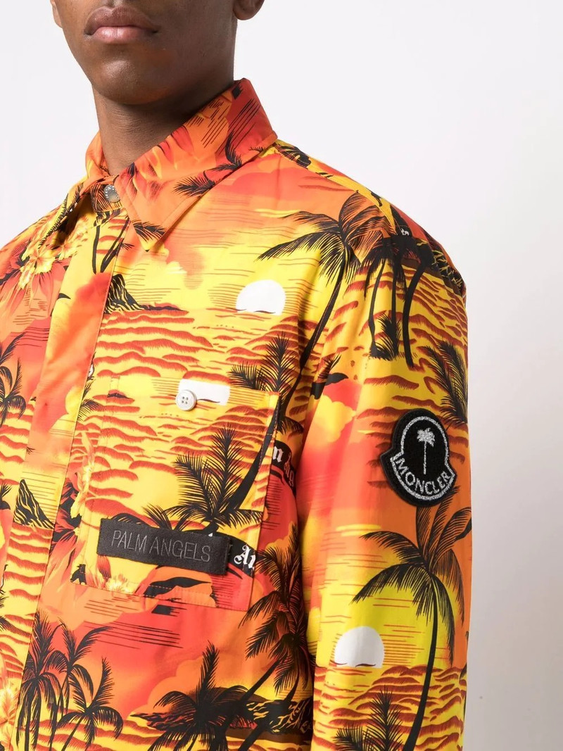 x Moncler tropical-print padded coat 6