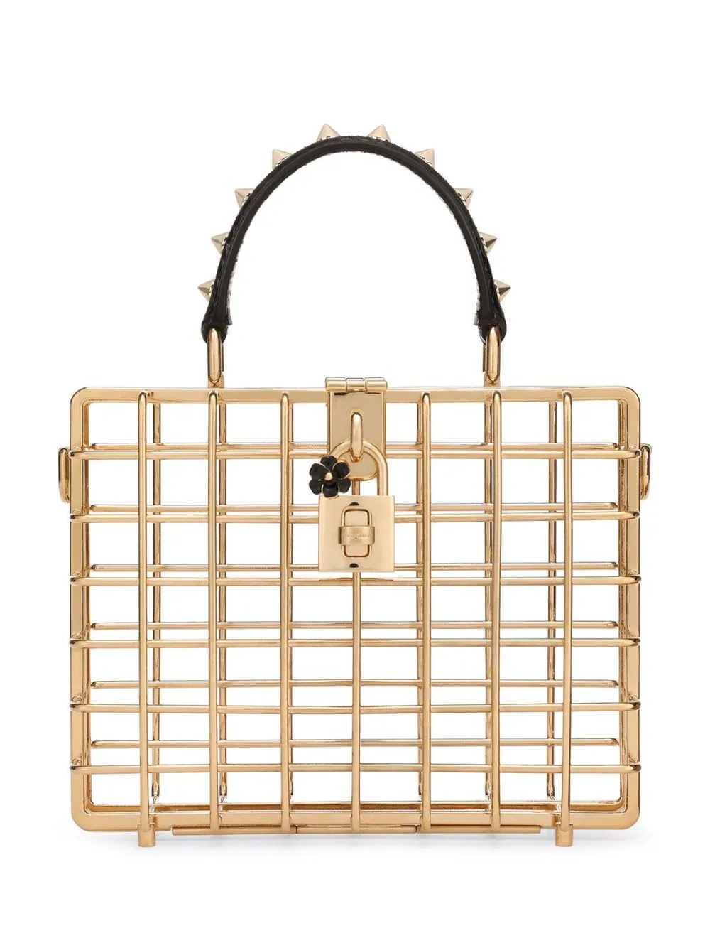 cage-embellished tote bag - 6