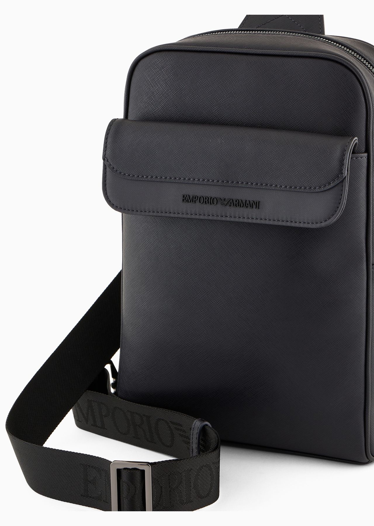 ASV regenerated Saffiano and recycled nylon one-shoulder backpack - 5