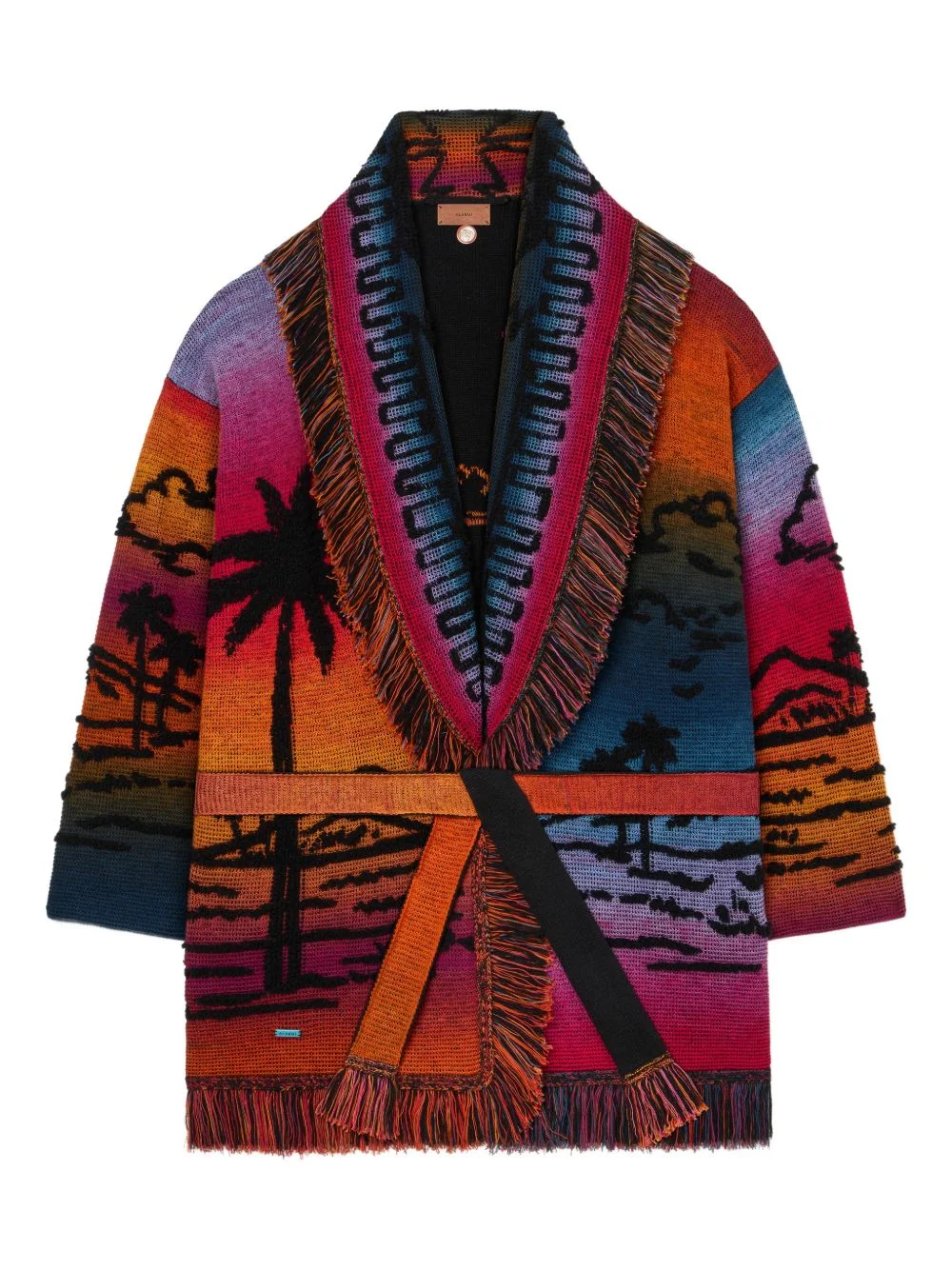 Sunset Stories fringed cardi-coat - 1
