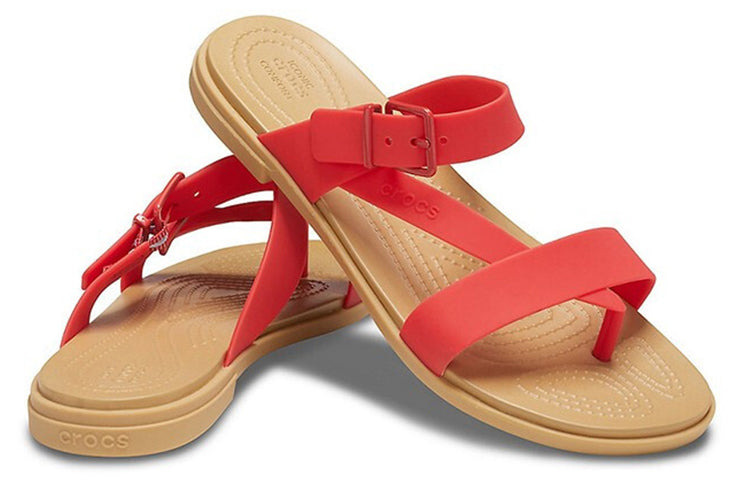(WMNS) Crocs Casual Flame Red Slippers 206108-8C1 - 5