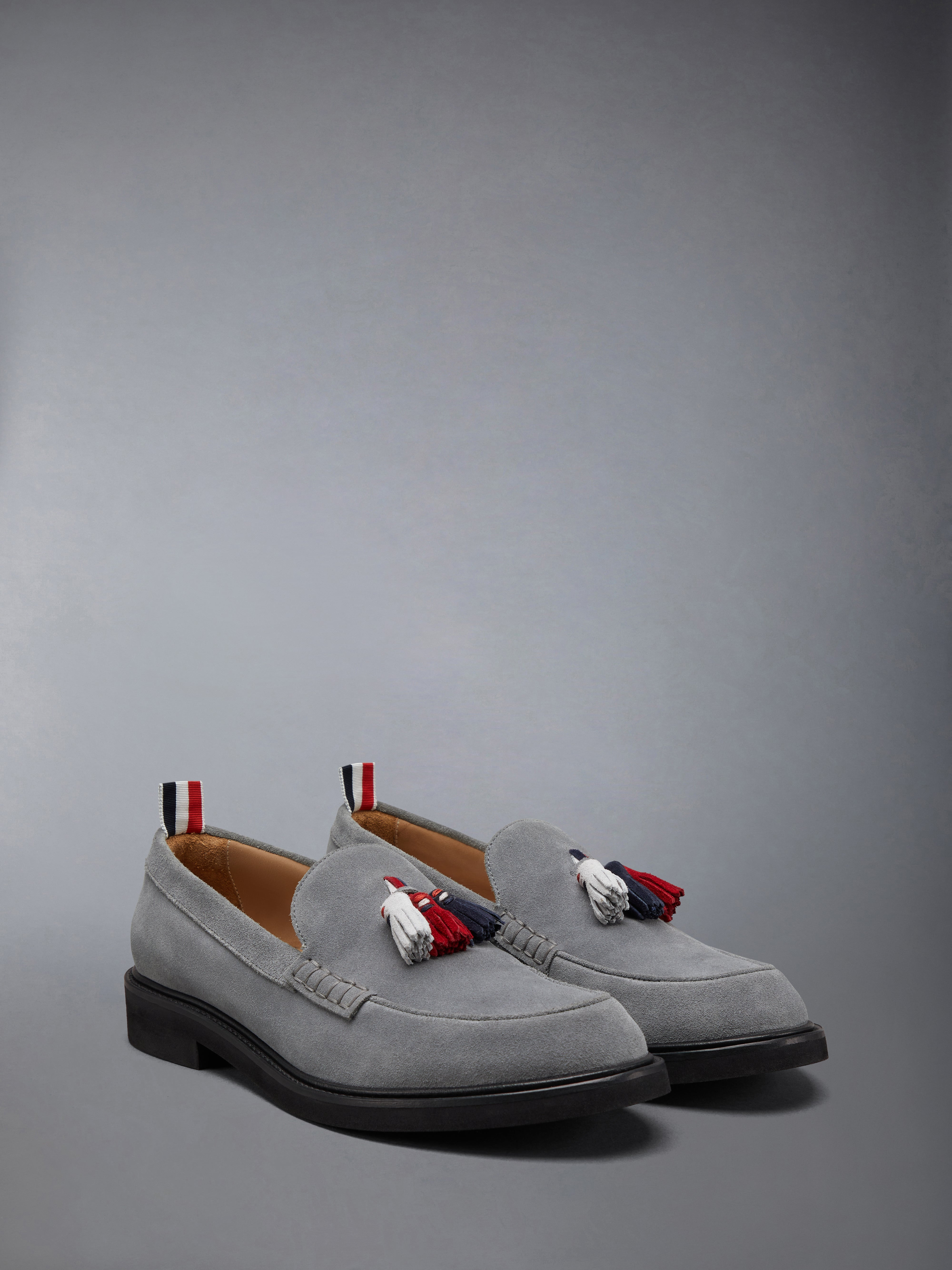 CALF SUEDE RWB TASSEL LOAFER - 2