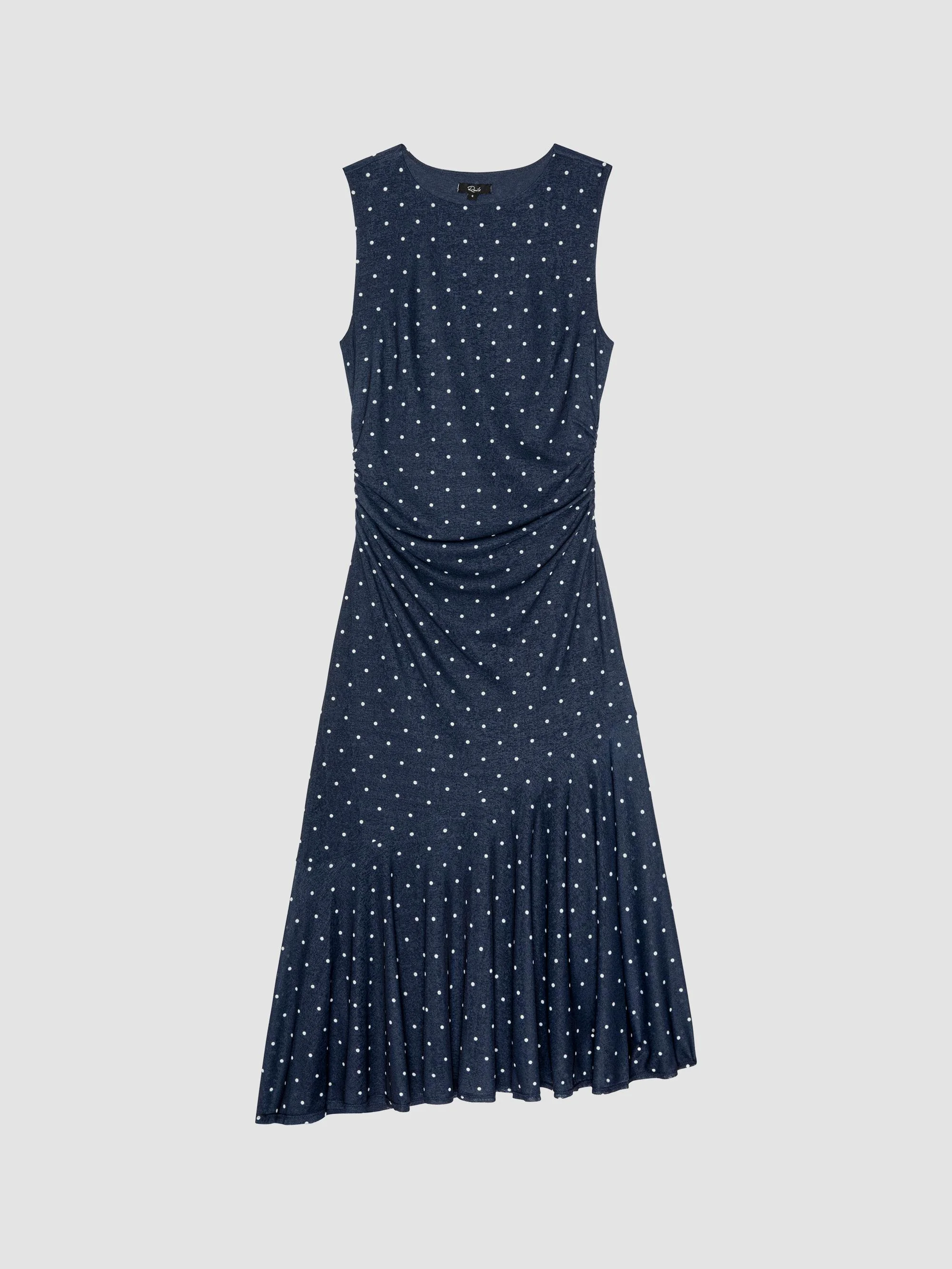Women's Daija Polka Dot Midi Dress - Navy Polka Dots - 1