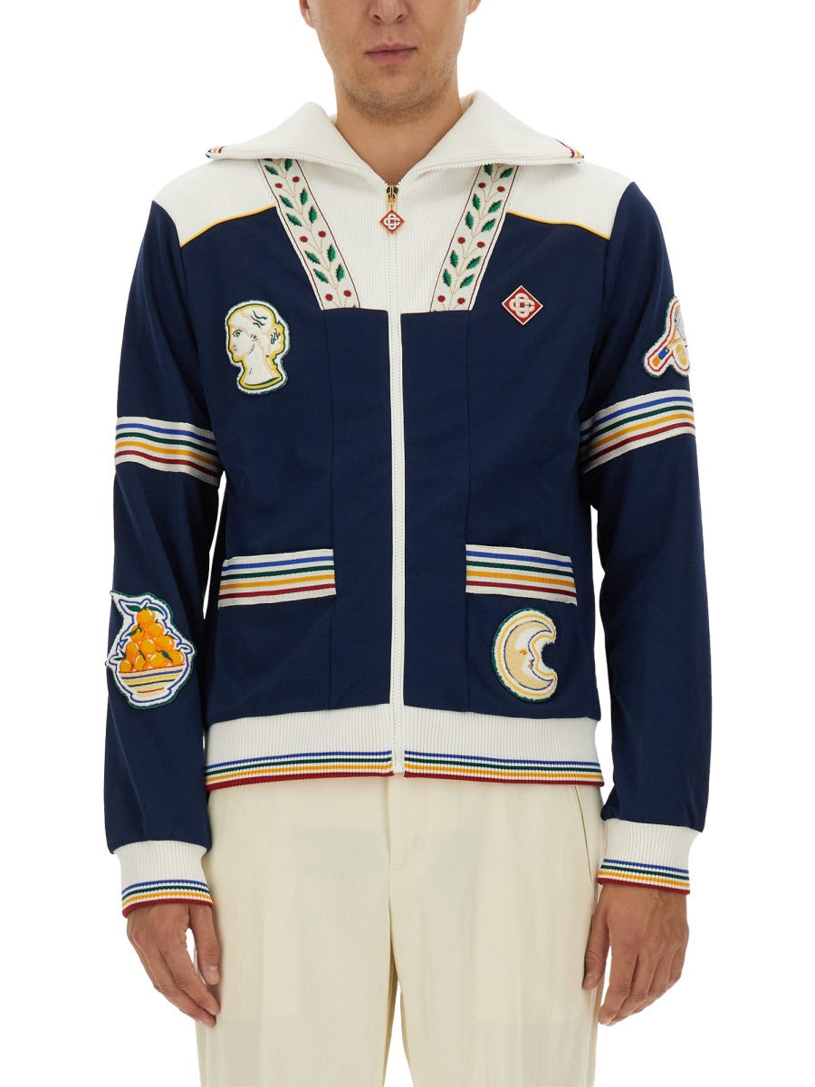 Casablanca Men Zip Sweatshirt. - 1