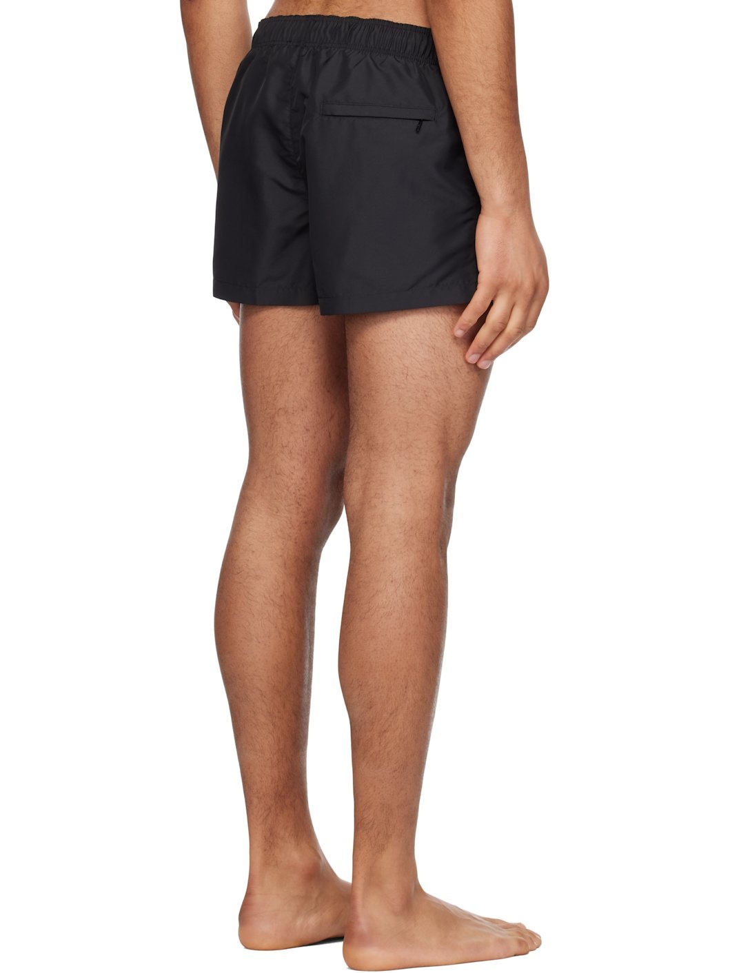 Black Chain Crest Print Swim Shorts - 3