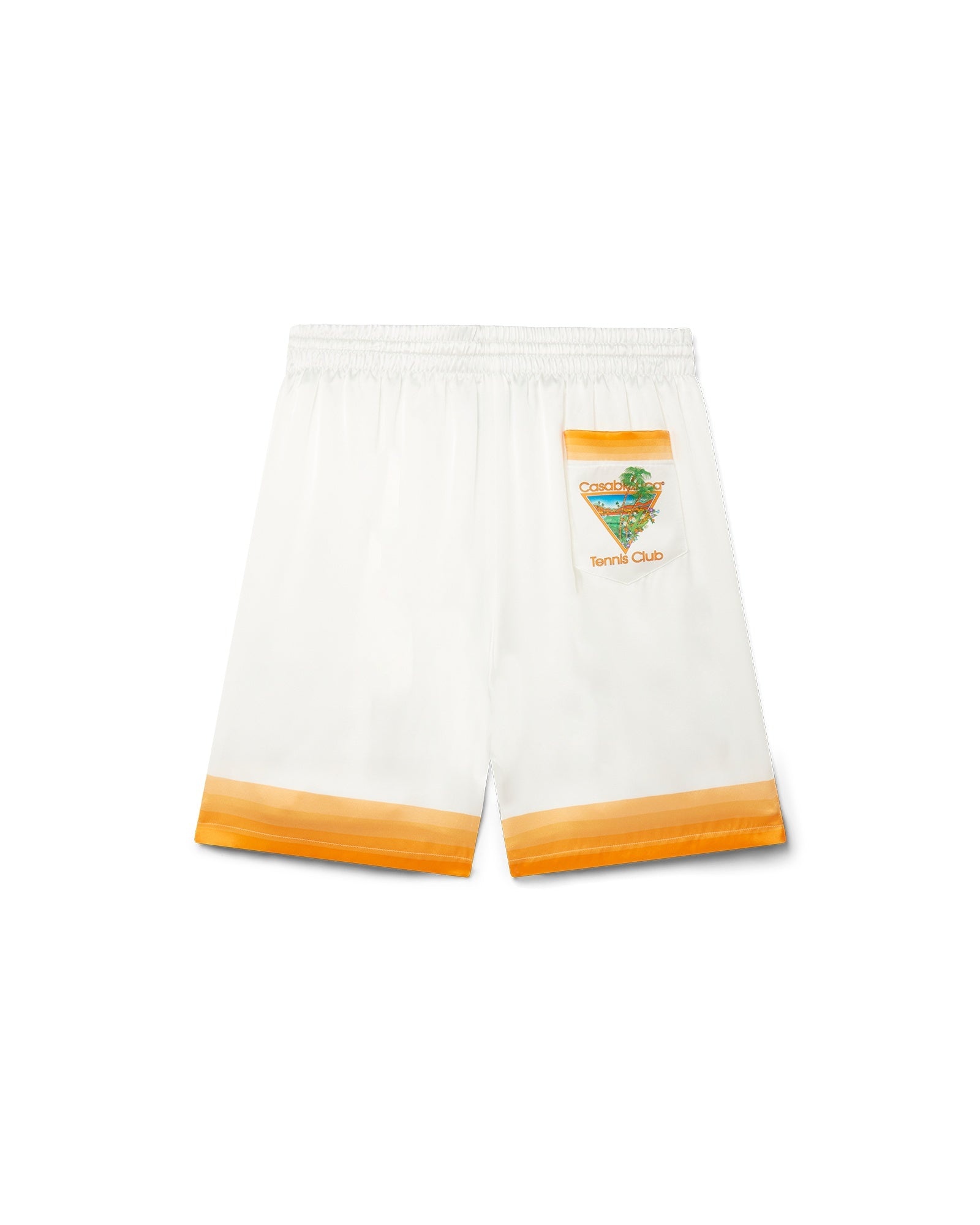 Palm Springs Icon Orange Silk Shorts - 2