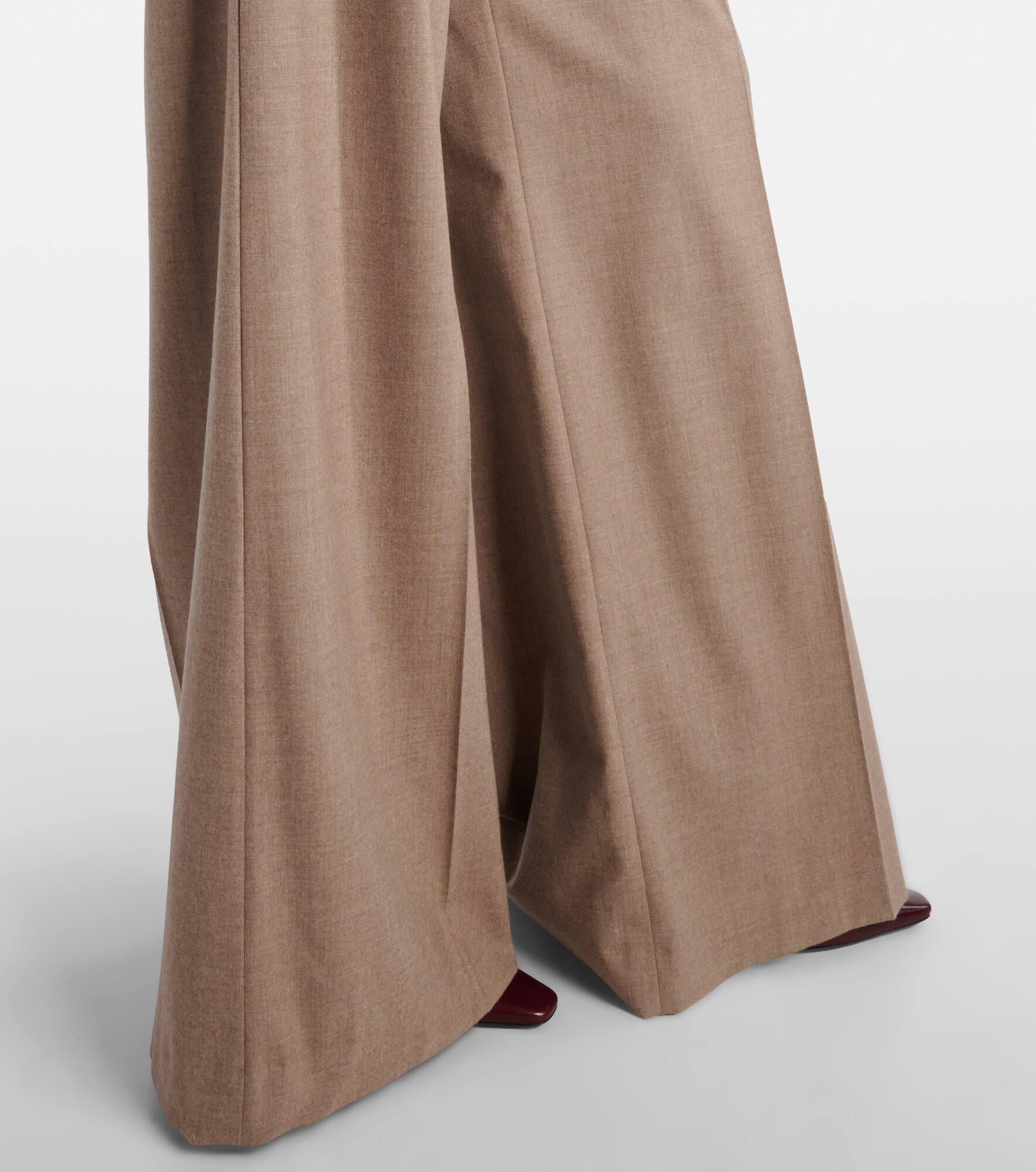 Cashmere-blend wide-leg pants - 5