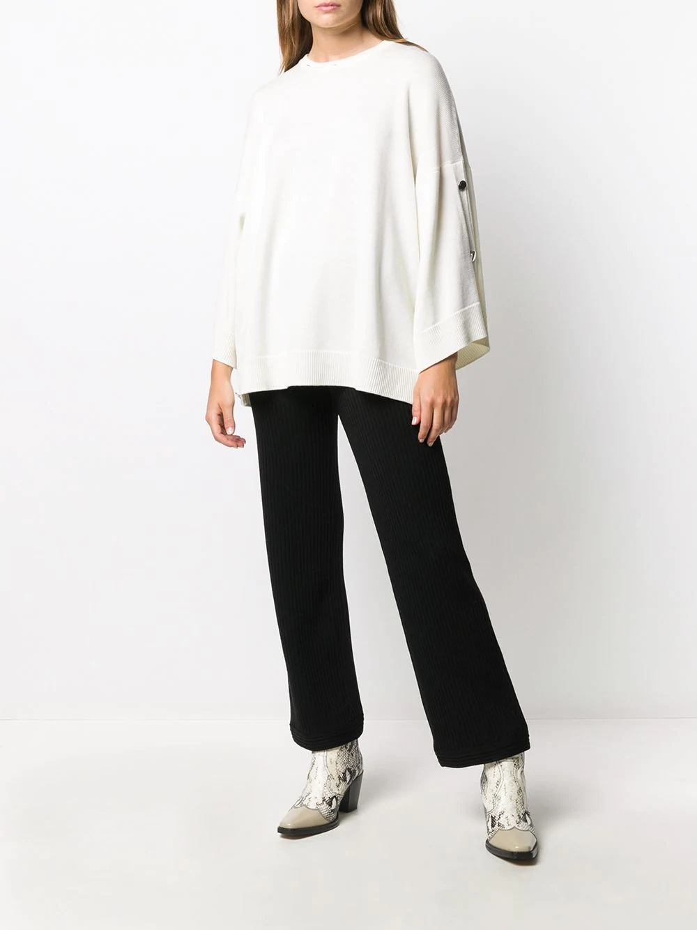 buttoned-collar jumper - 6