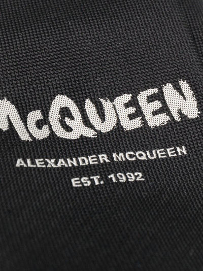 Alexander McQueen embroidered-logo silk tie outlook