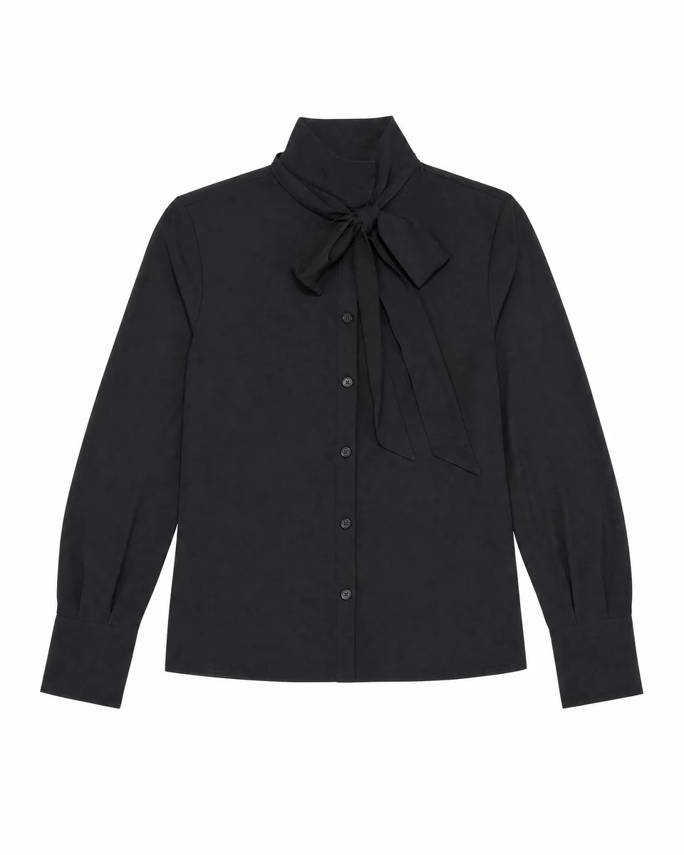 SHIRT WITH A BLACK CRAVAT - 1