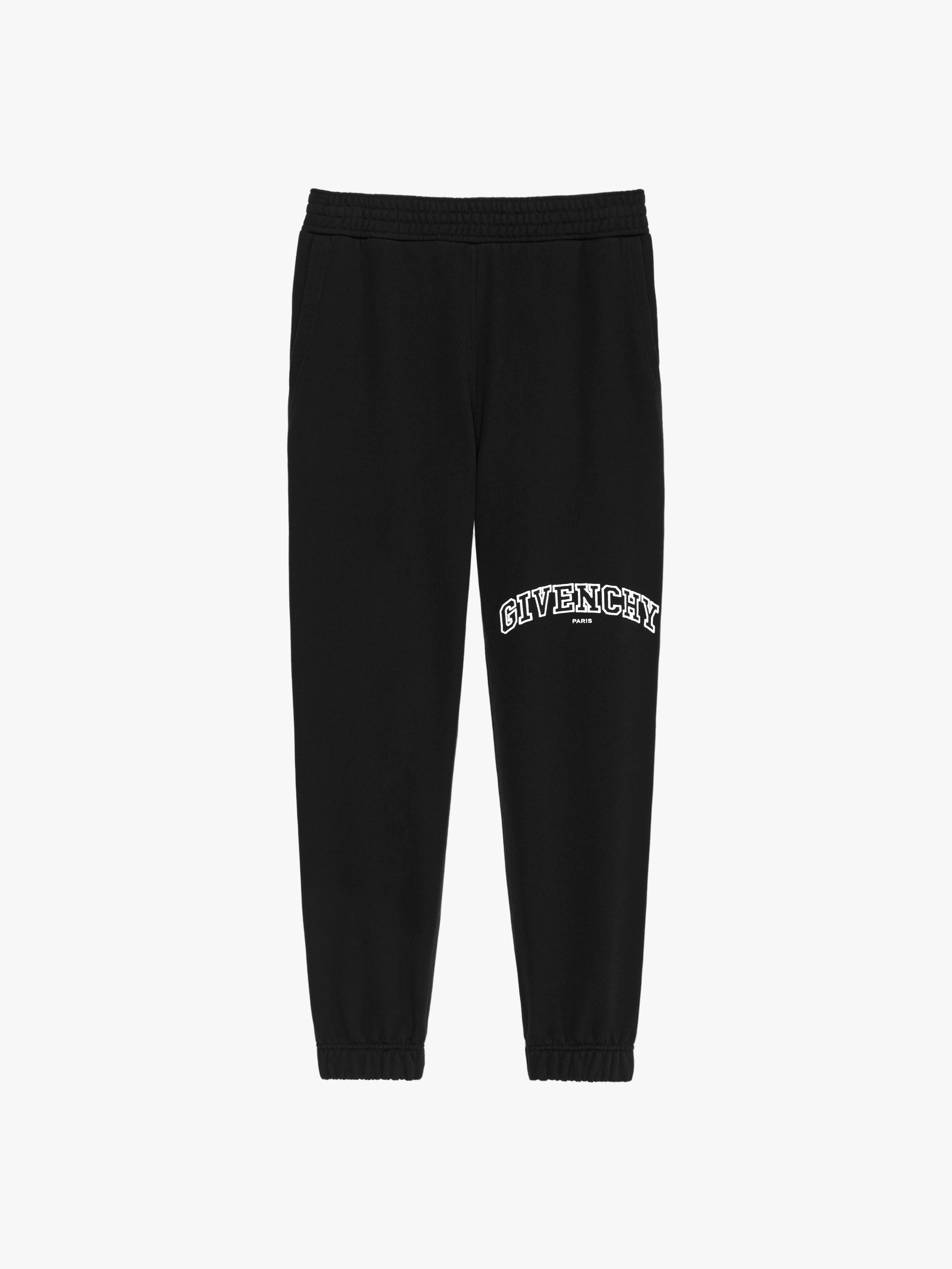 GIVENCHY Archetype slim fit jogger pants in fleece - black