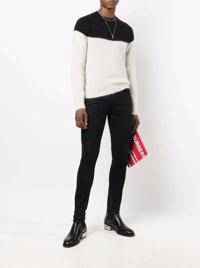 Alexander McQueen two-tone mohair-blend knit jumper outlook