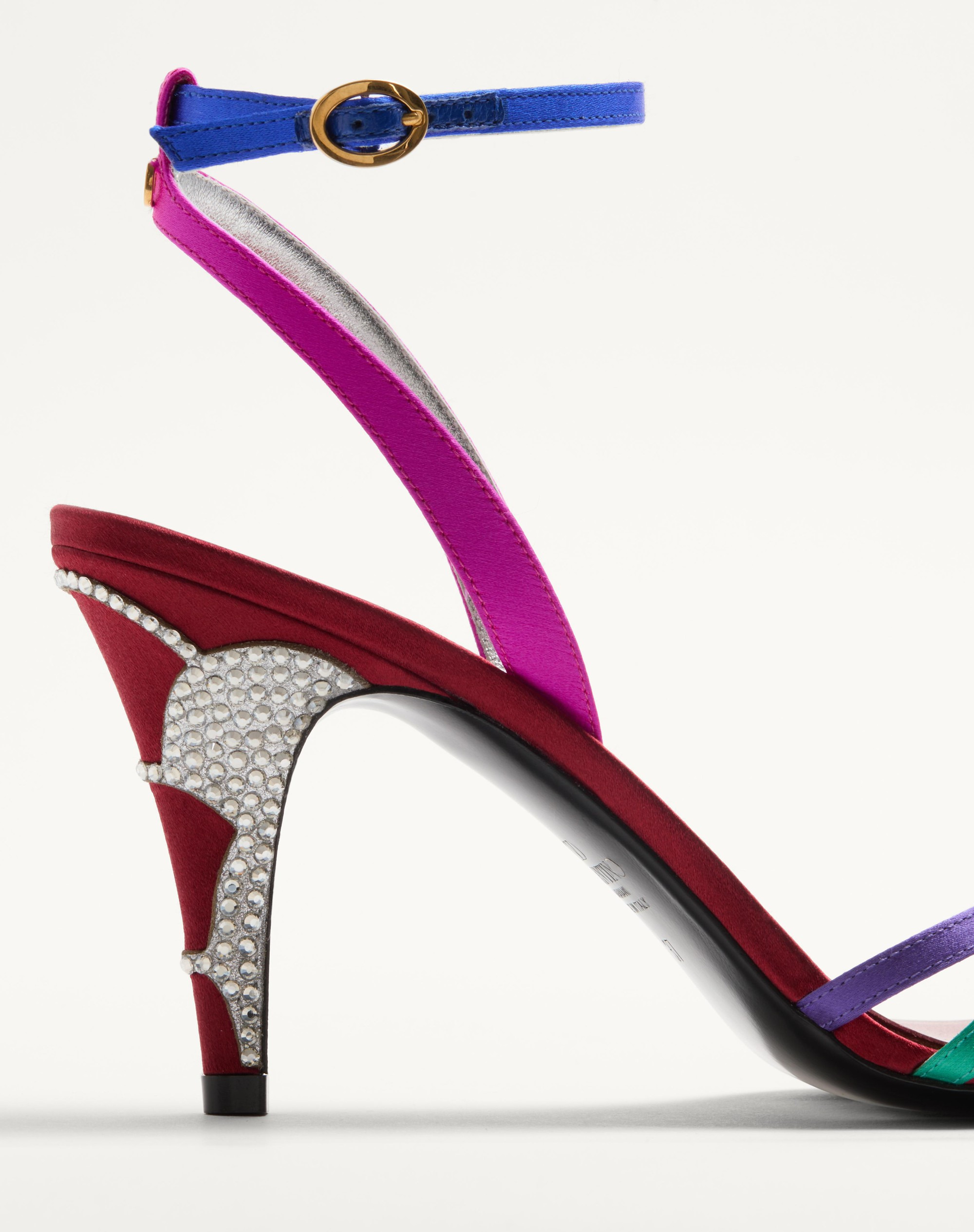 LADYCRUSH SATIN SANDAL WITH CRYSTALS 85MM - 8