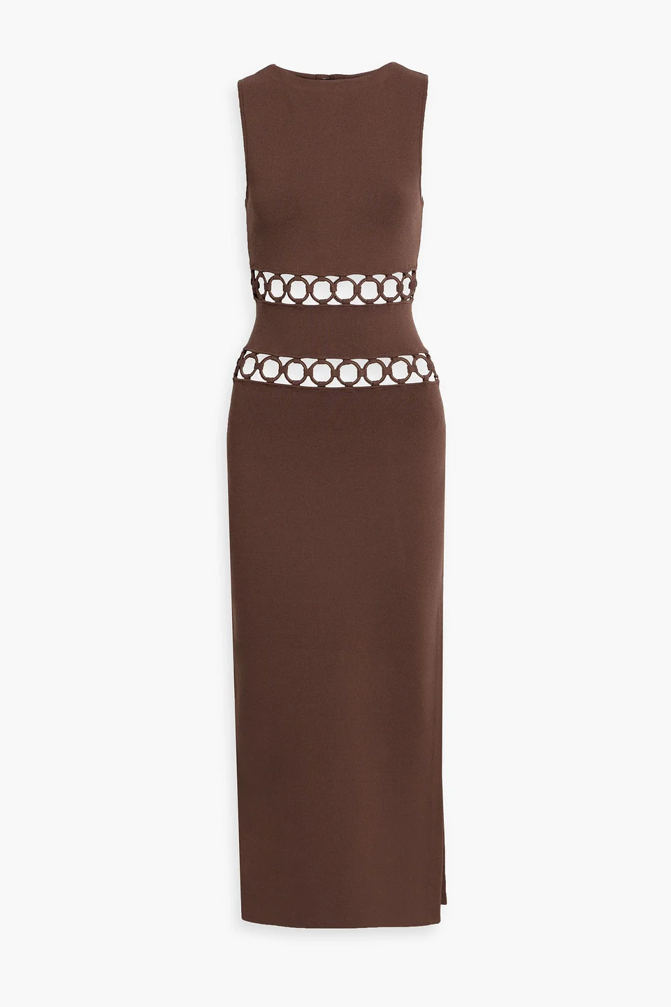 River ring-embellished cutout stretch-knit midi dress - 1