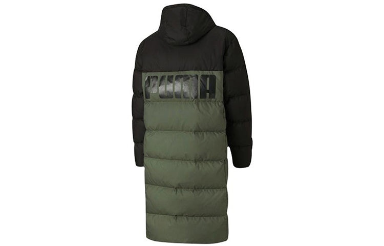 PUMA Long Oversized Down Jacket 'Green Black' 585403-64 - 2