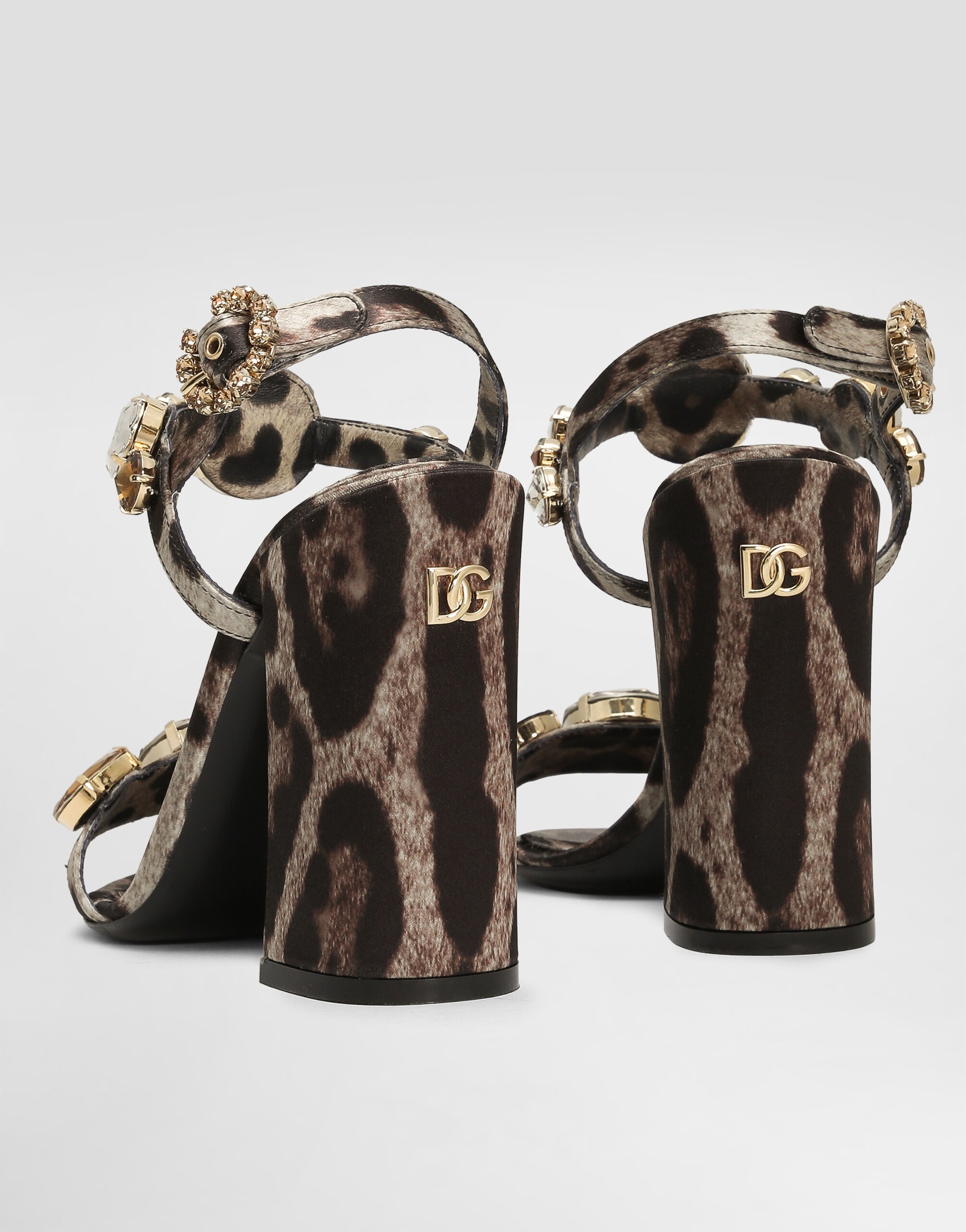 Satin sandals with gemstone embellishment - 4
