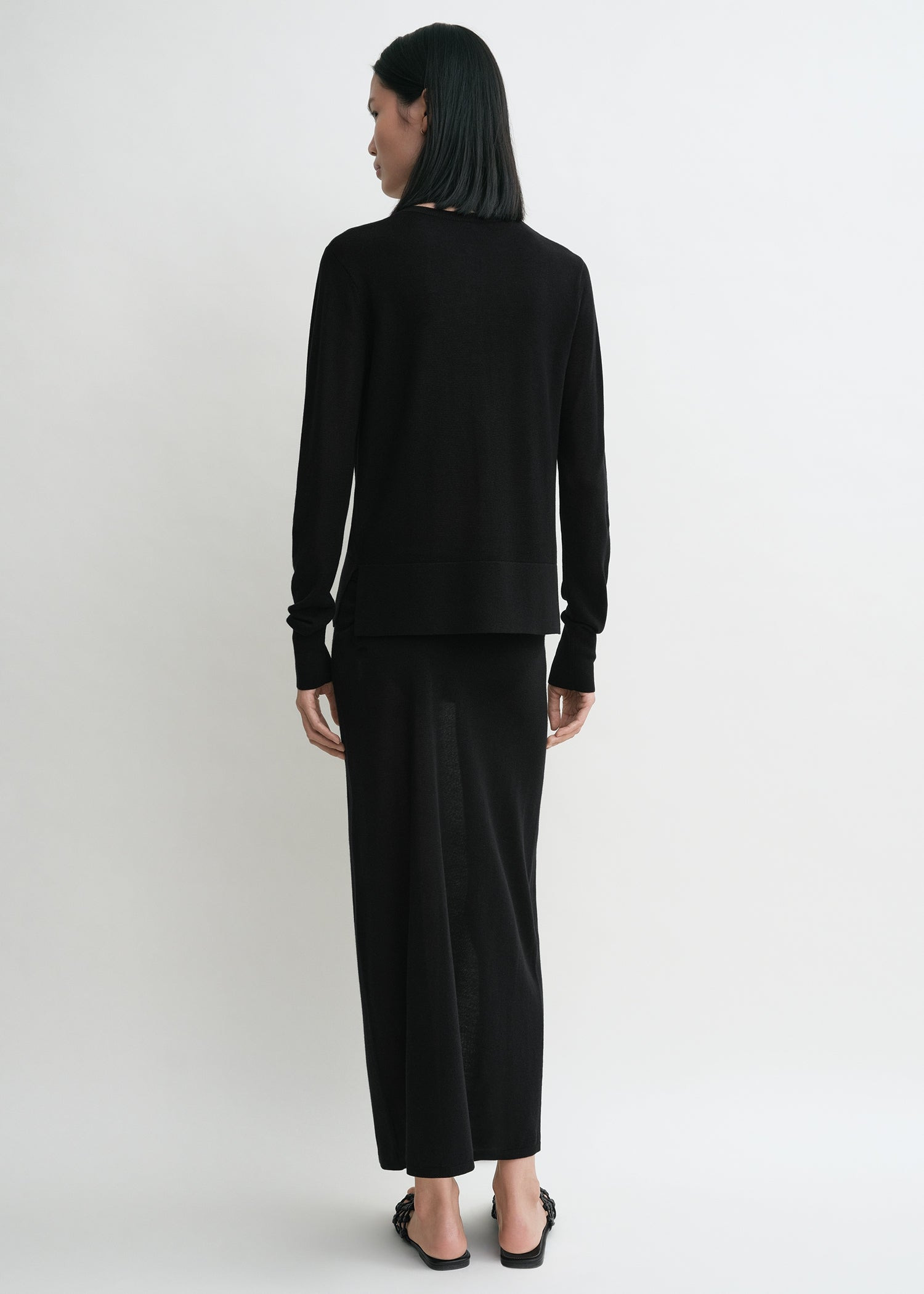 Fine knit cardigan black - 4