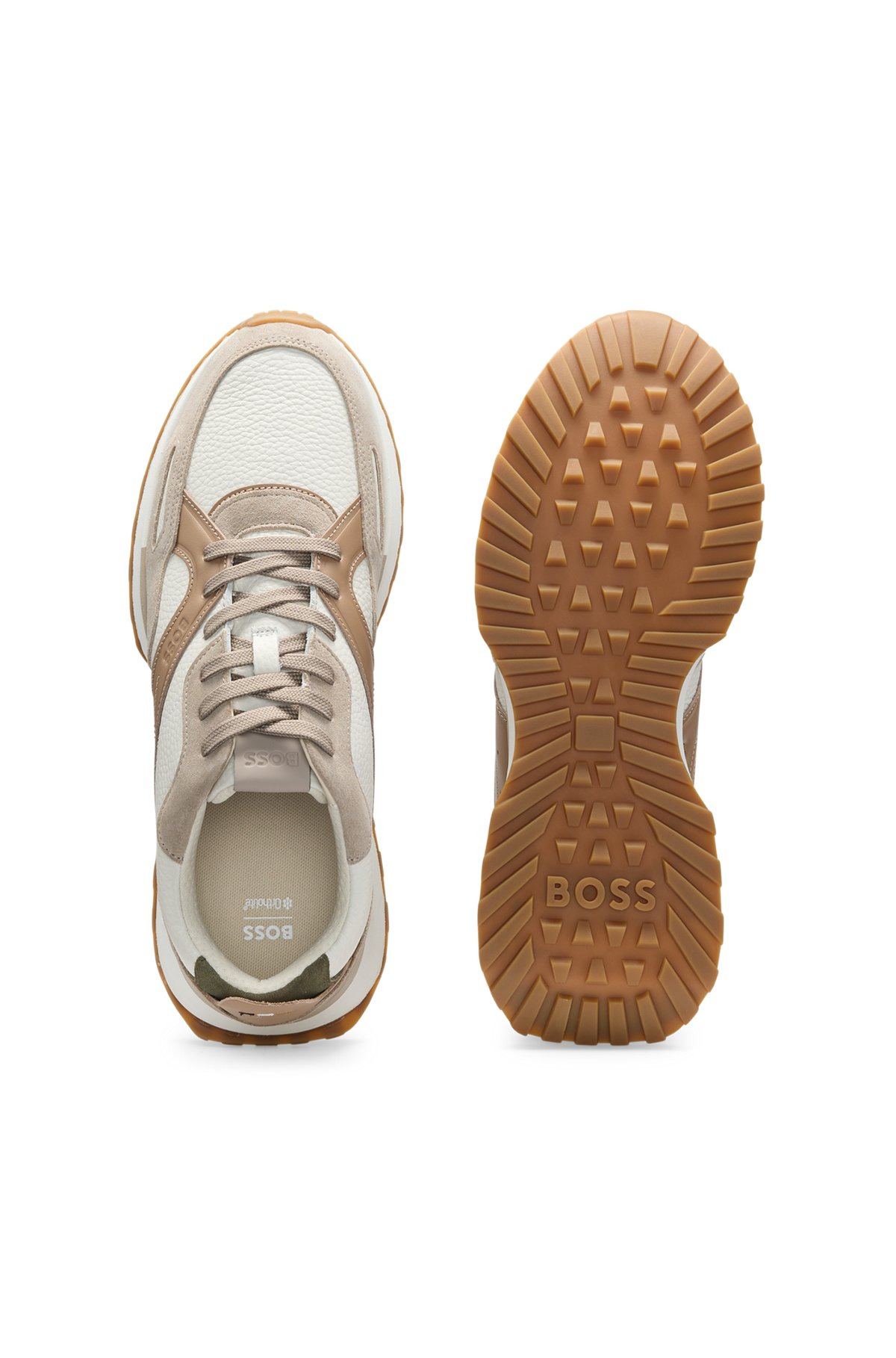 TRAINERS IN TUMBLED LEATHER WITH SUPPORTIVE OUTSOLE - 4