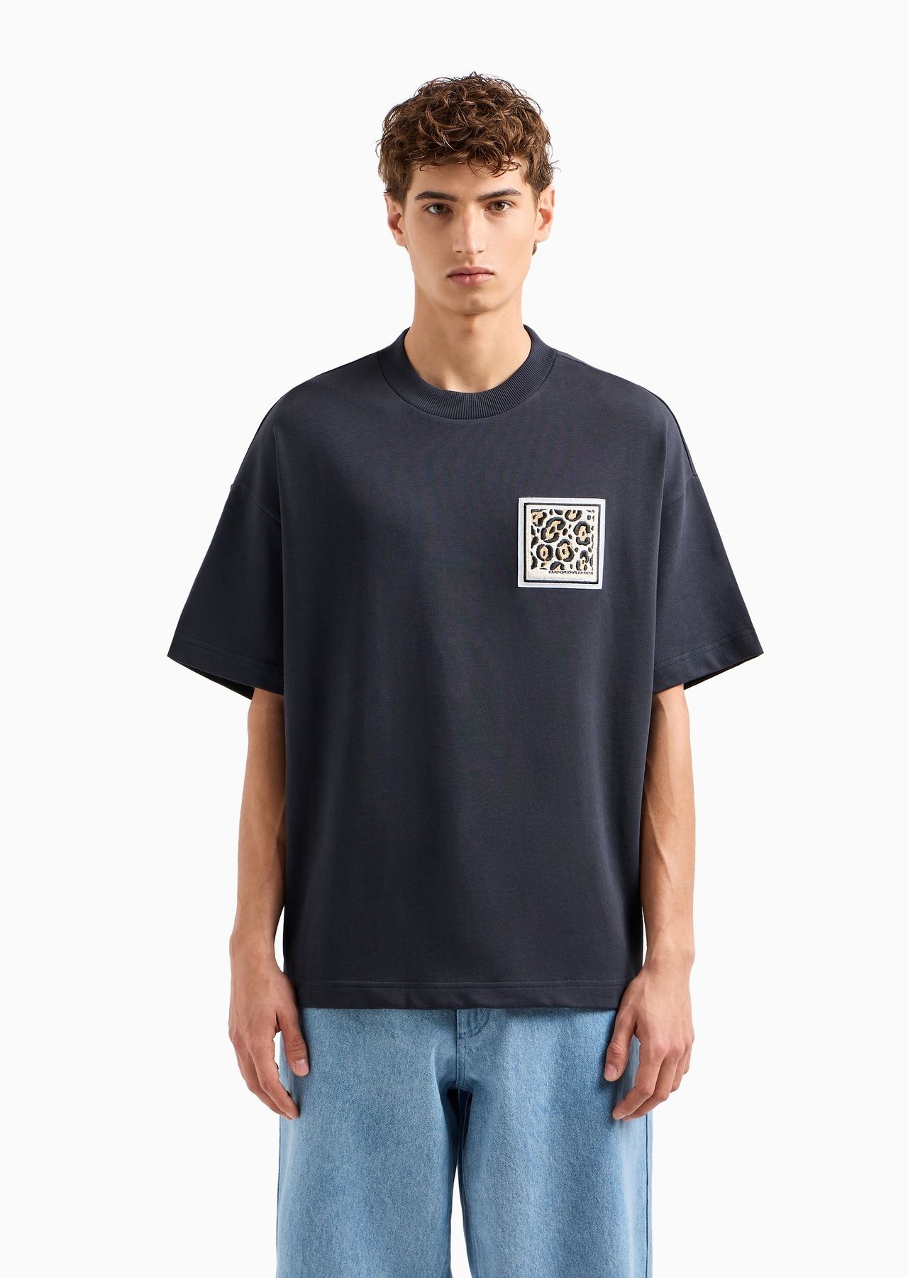 Emporio Armani Sustainability Values Capsule Collection organic-jersey T-shirt with patch - 2