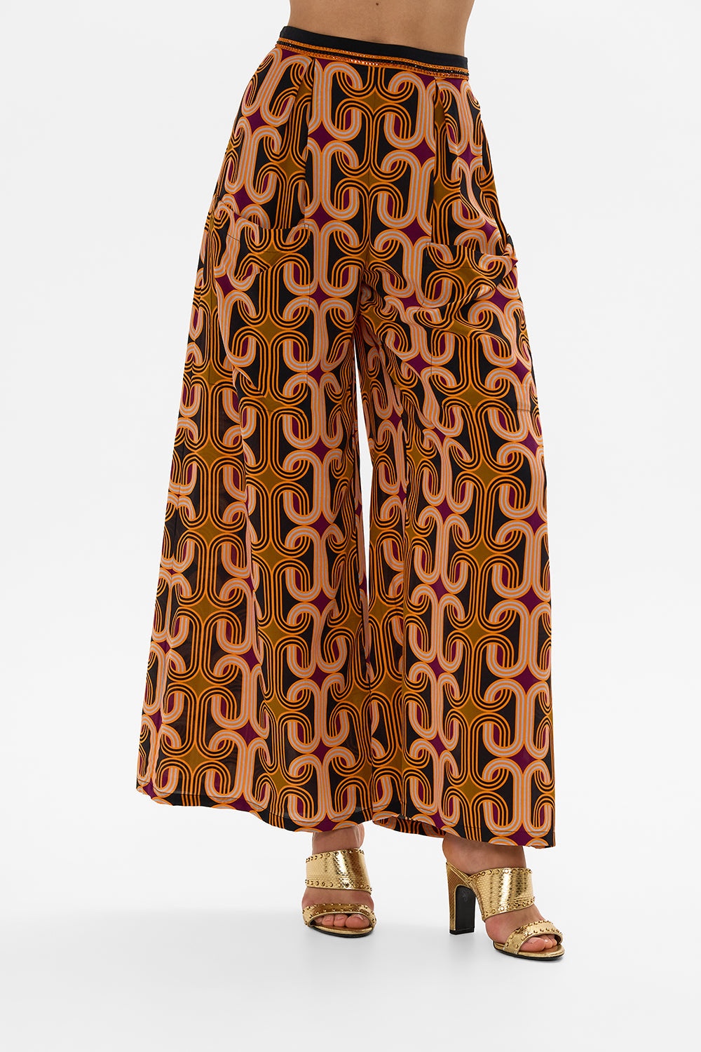 WIDE LEG TROUSER WITH FRONT POCKETS - 5