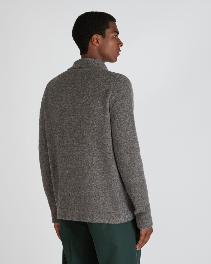 Slim fit Geelong wool bouclé overshirt 3