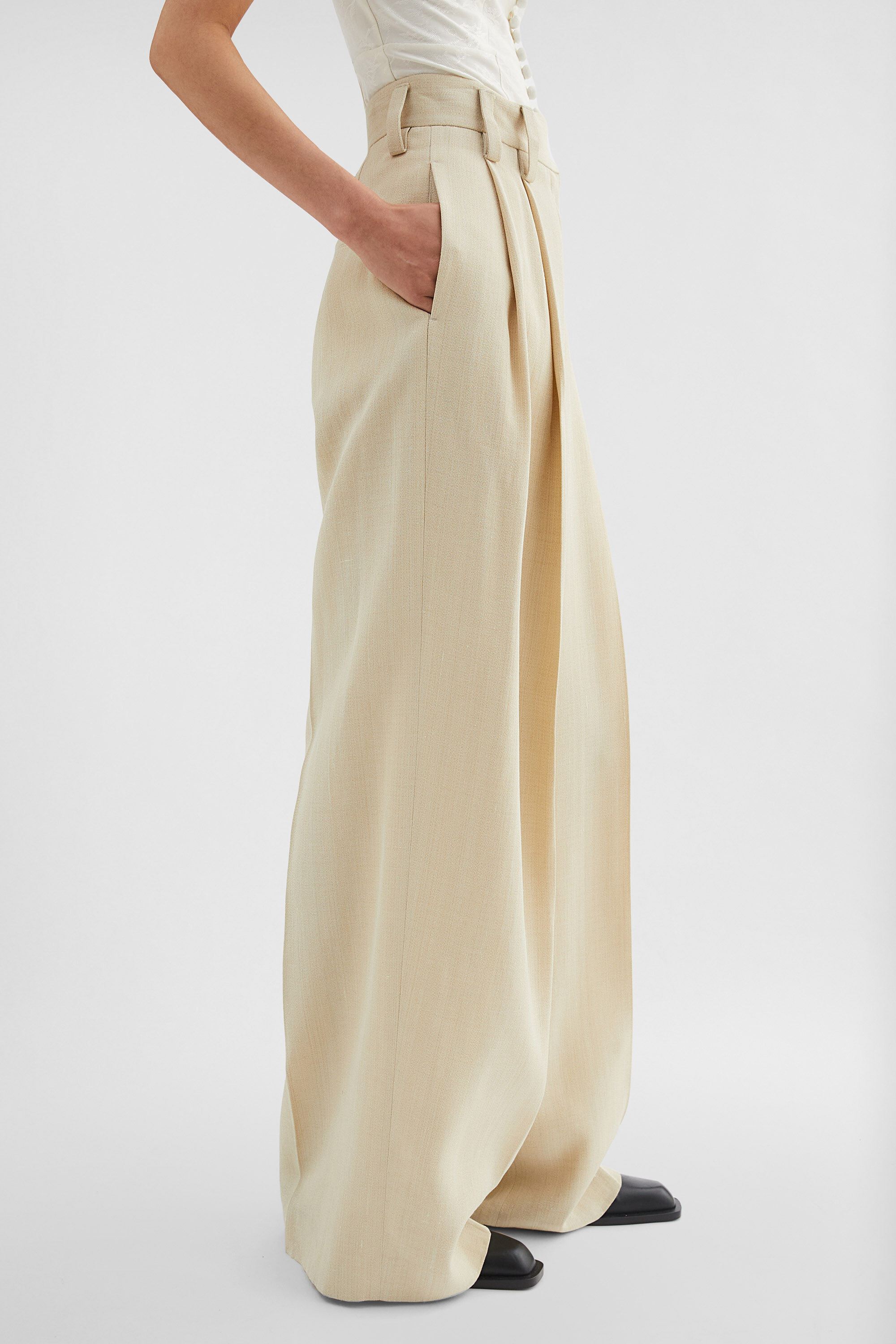 Silk Blend Trousers - 3