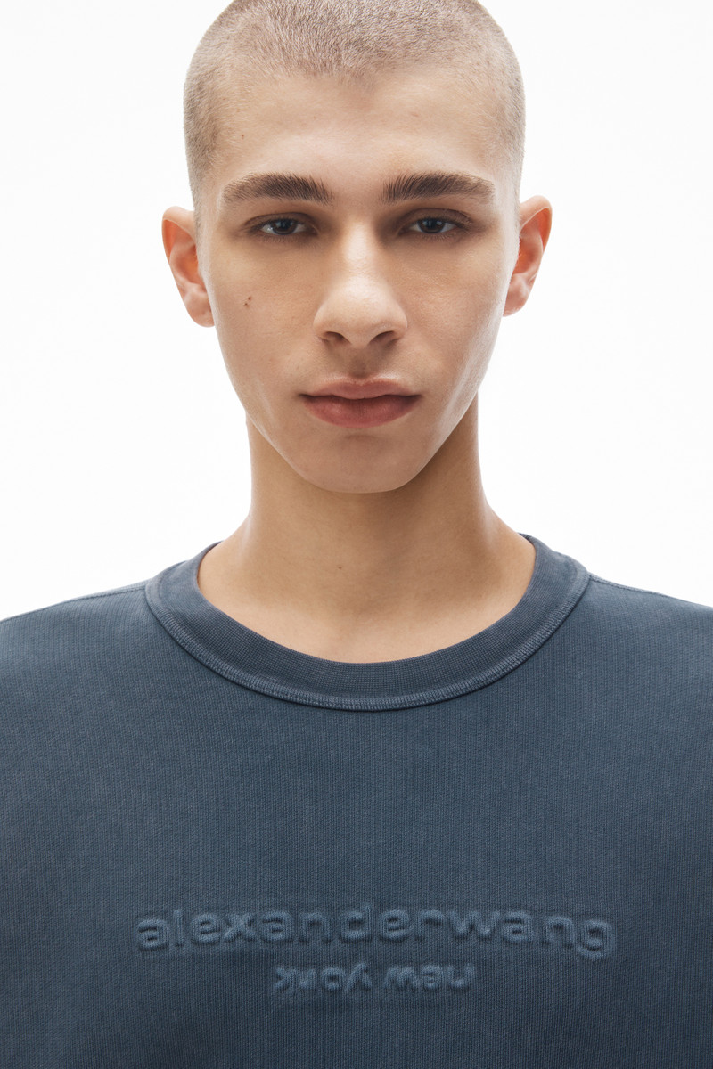 logo-embossed sweatshirt in cotton 3