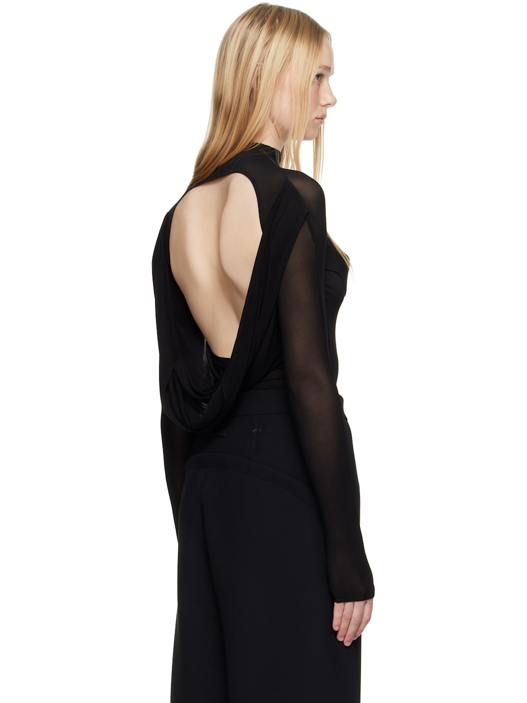 Black 'The Backless Conical' Top - 3