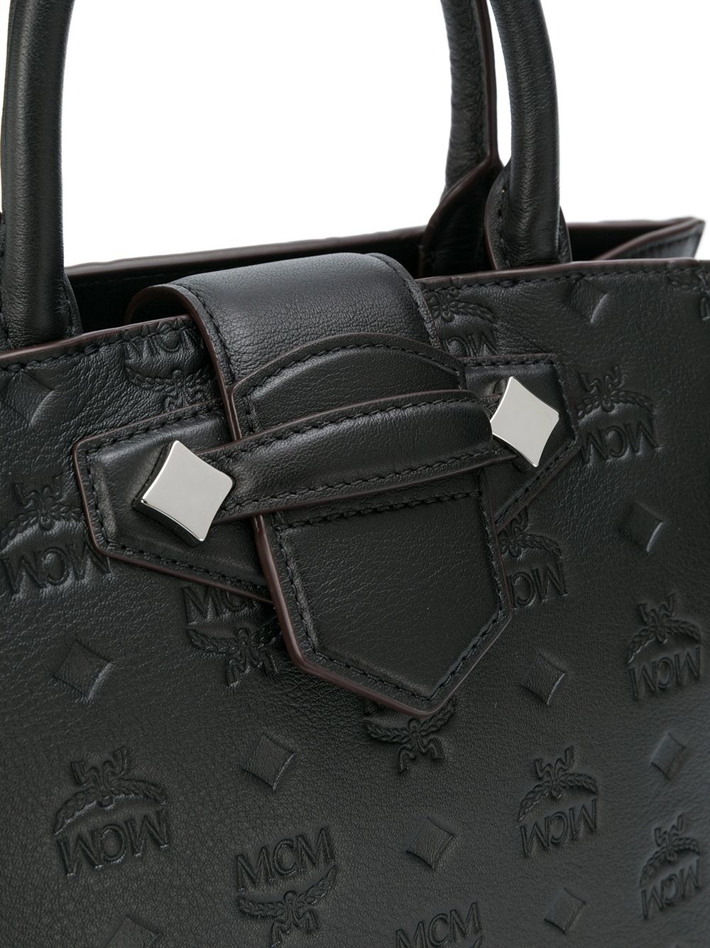 all-over embossed logo tote bag - 4