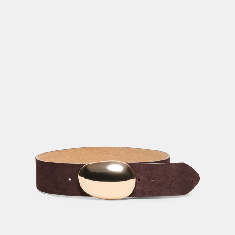 BUBBLE BUCKLE BELT MAHOGANY GOLD 1