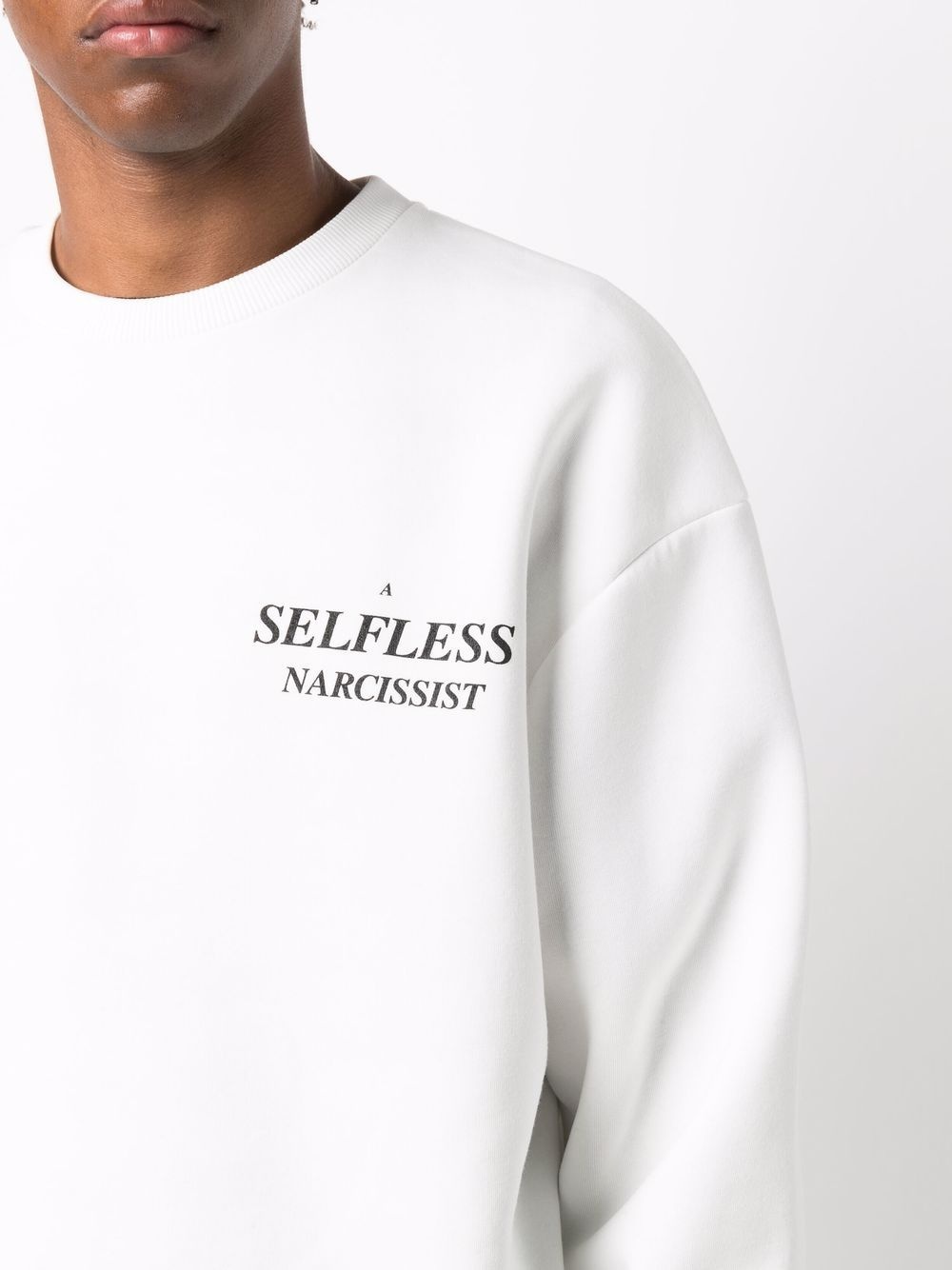 slogan-print two-tone sweatshirt - 5