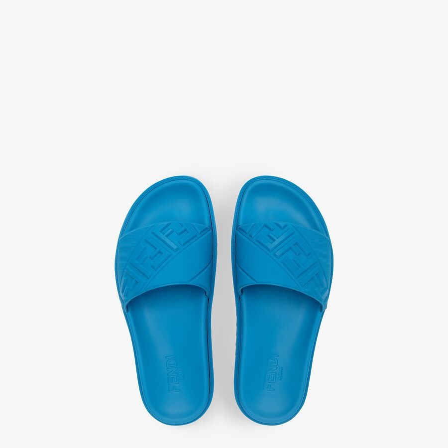 Blue rubber slides - 4