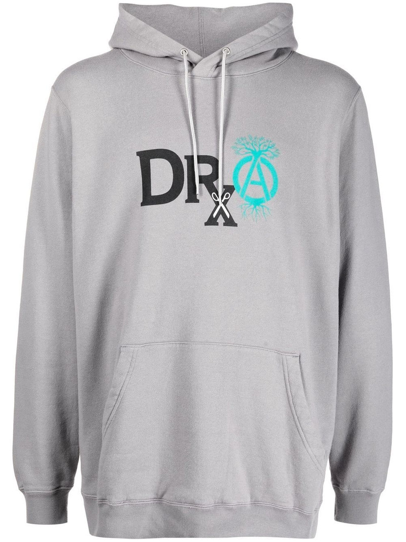 logo-print detail hoodie 1