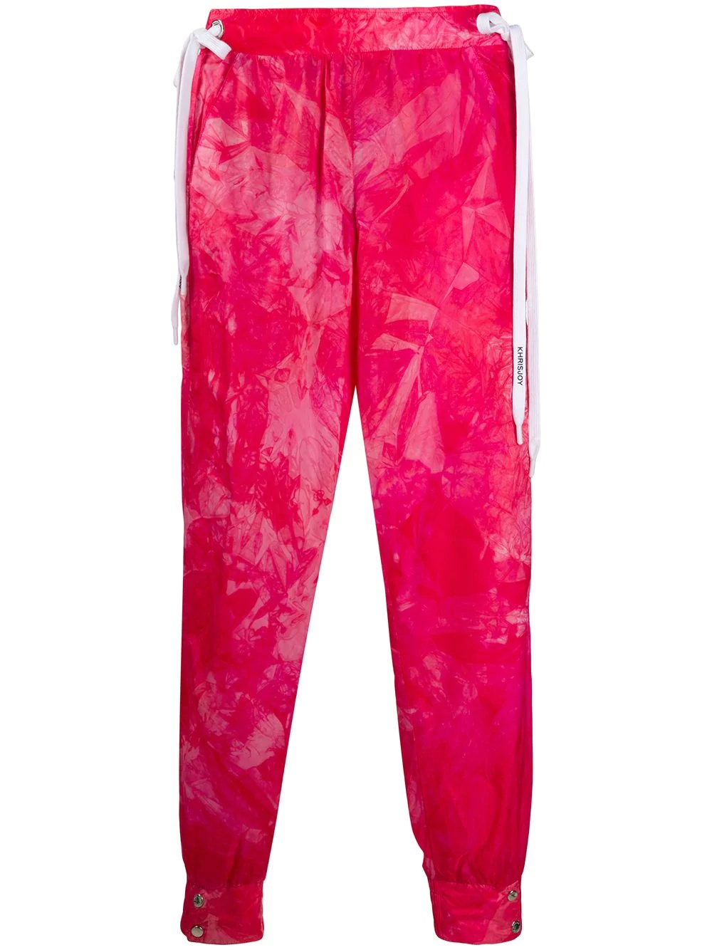 tie dye drawstring track pants - 1