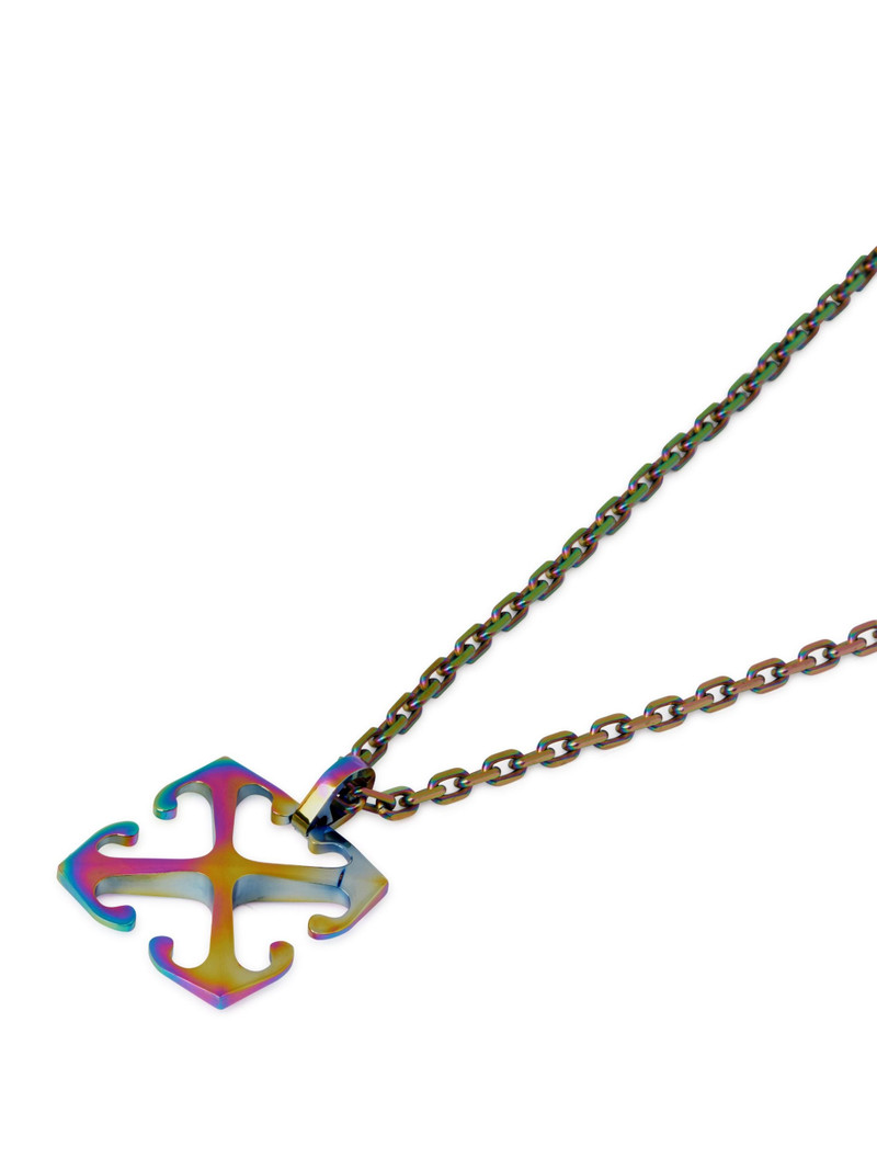 Off-White Iridescent Arrow Necklace outlook