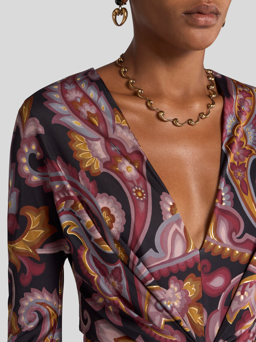 MIDI DRESS WITH ALL-OVER PRINT - 2