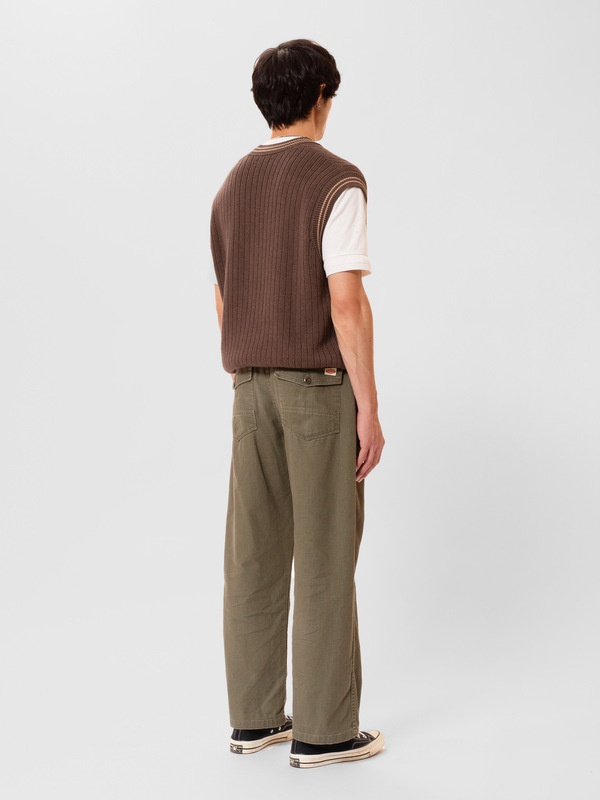 Sverre Knitted Vest Brownmelange - 3